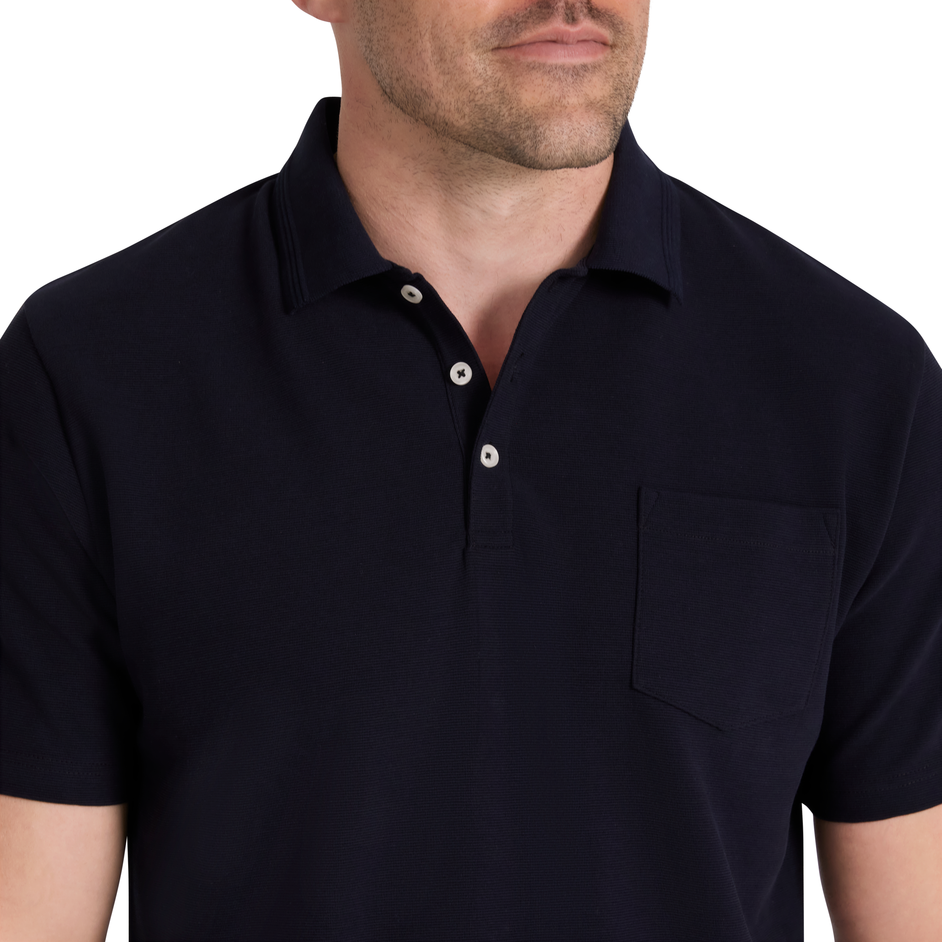 Navy Oliver Textured Polo