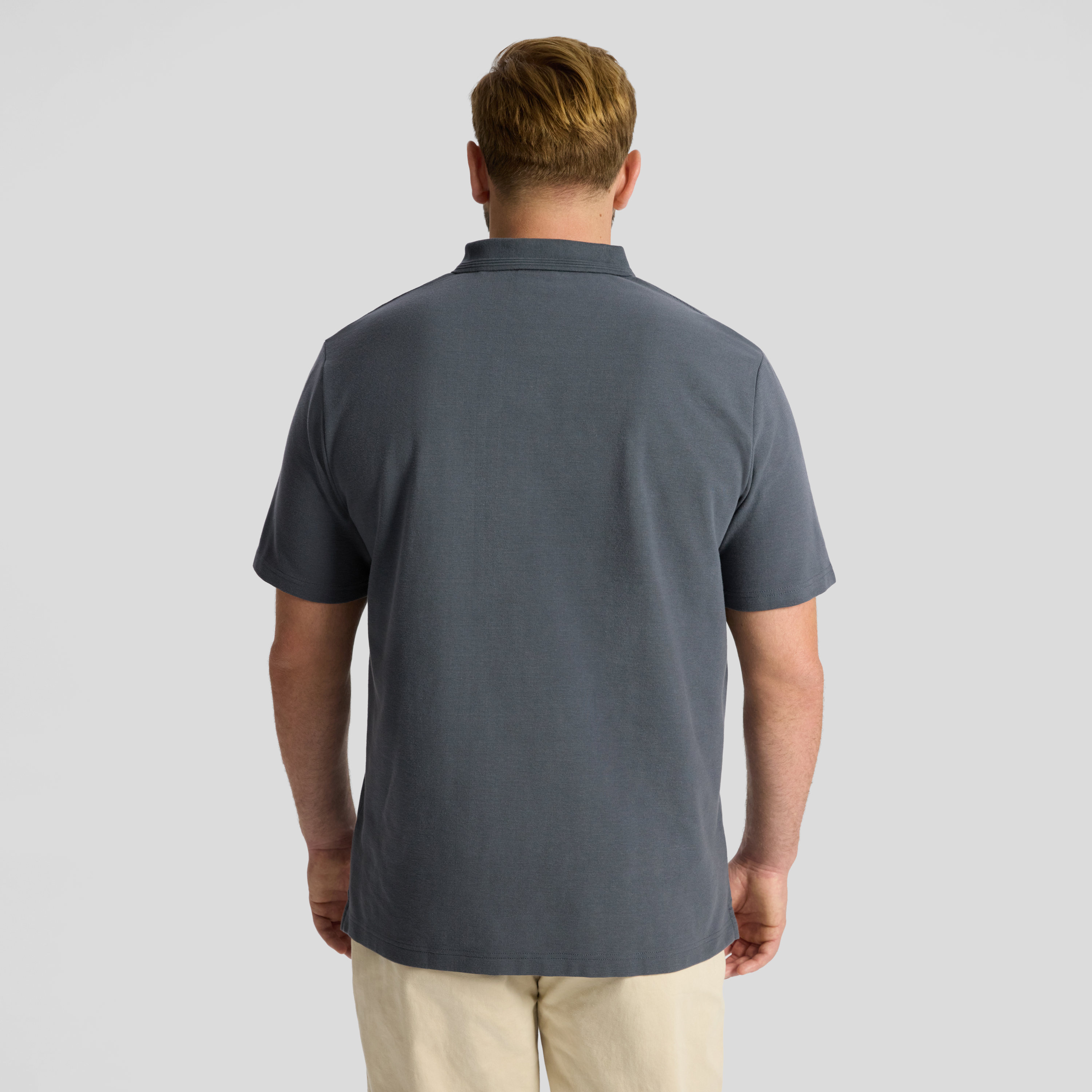 Steel Blue Oliver Textured Polo