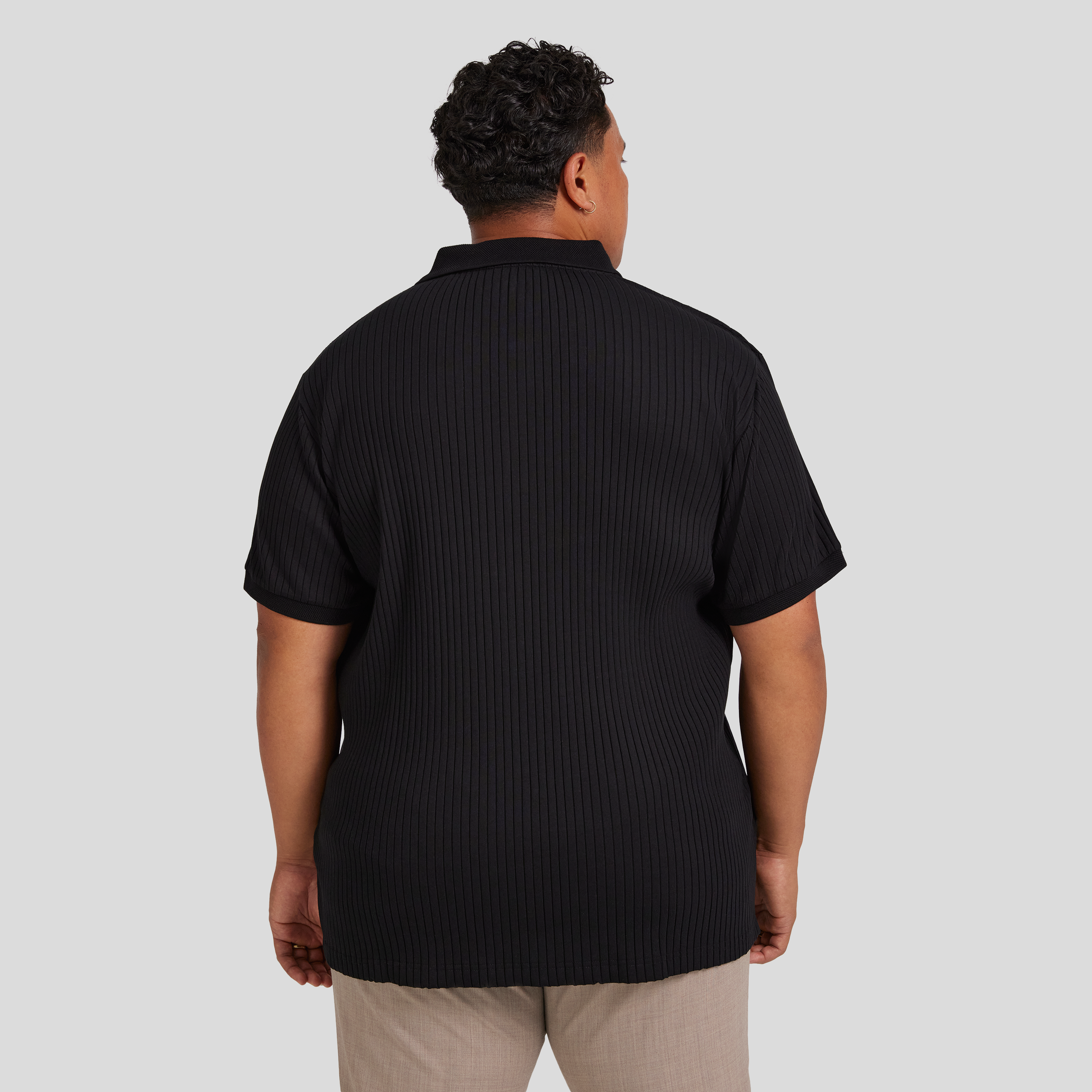 Black Marco Rib Polo