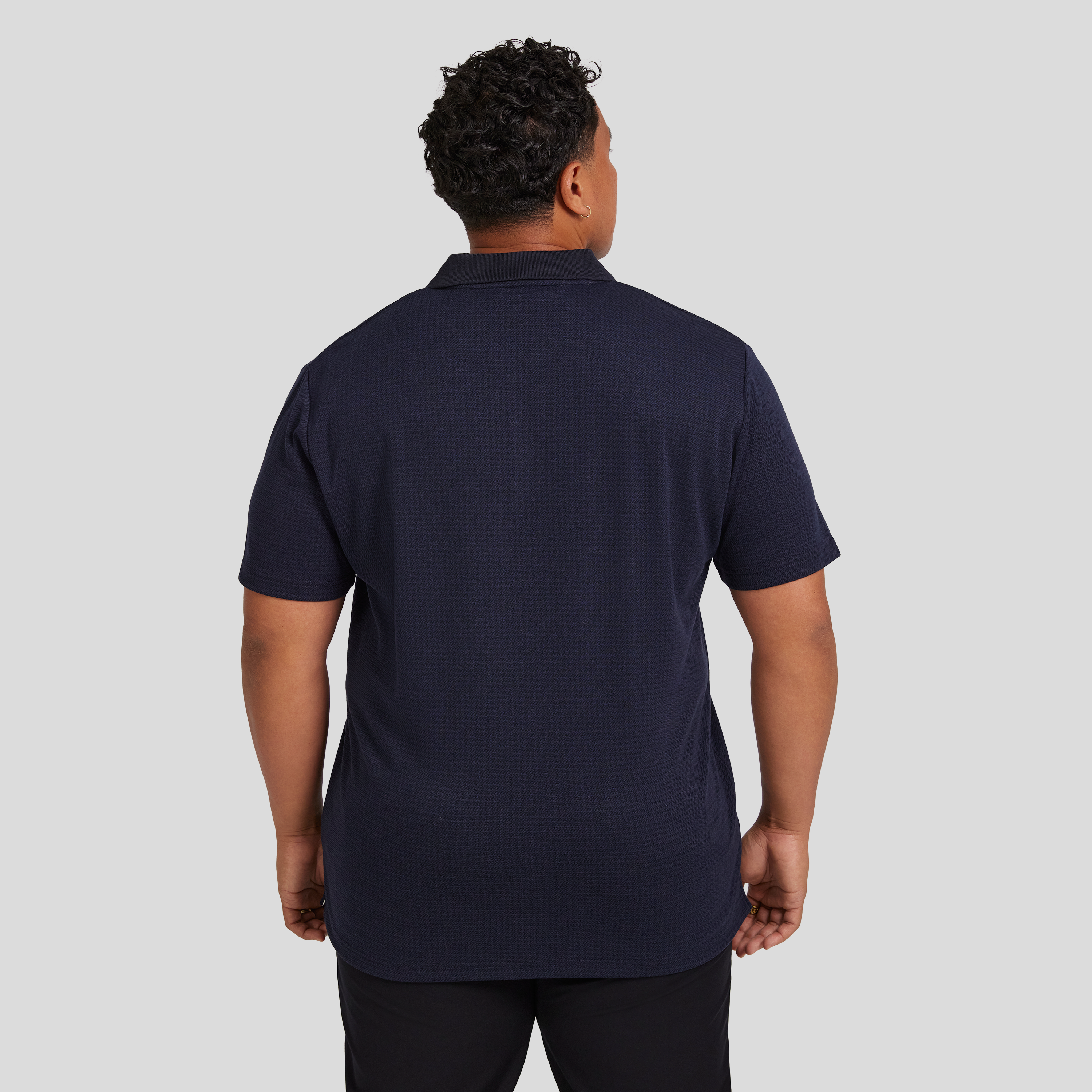 Navy Justin Jacquard Polo