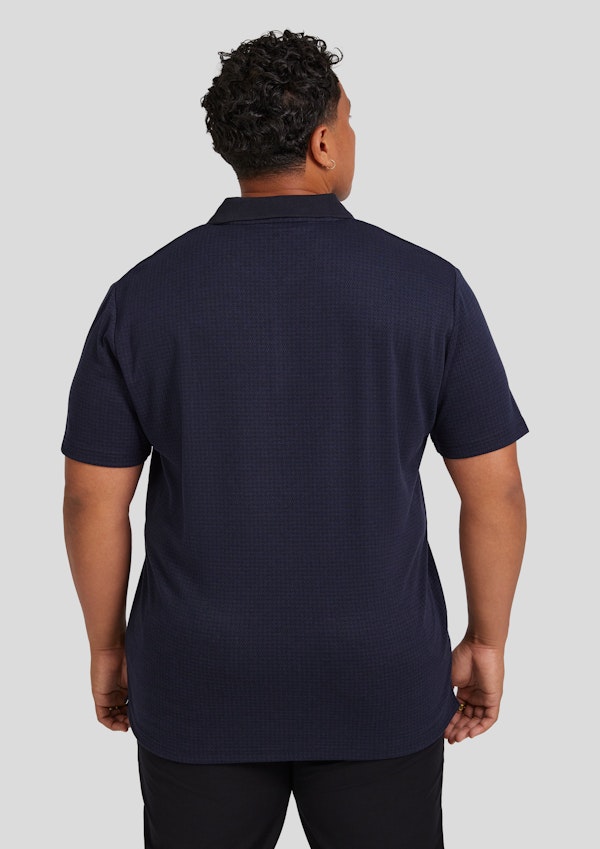 Navy Justin Jacquard Polo