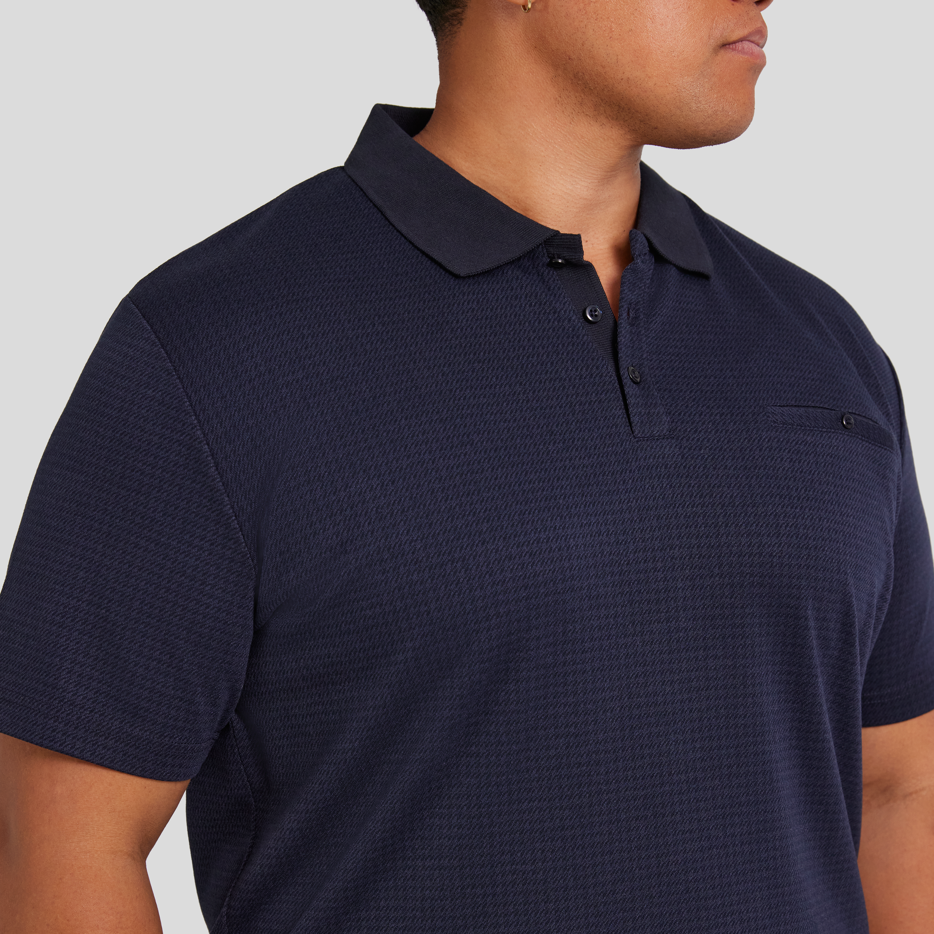 Navy Justin Jacquard Polo