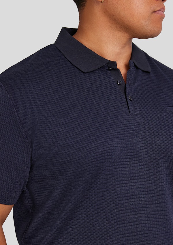 Navy Justin Jacquard Polo