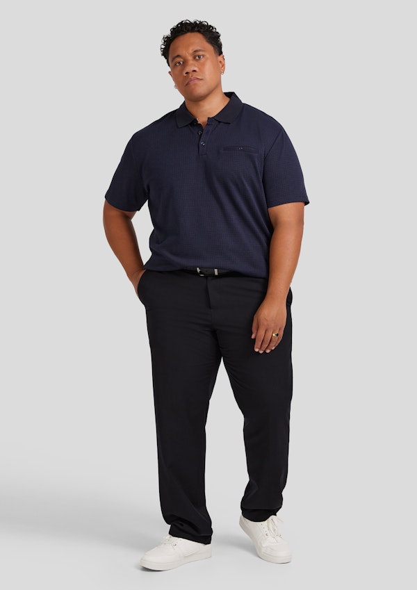 Navy Justin Jacquard Polo