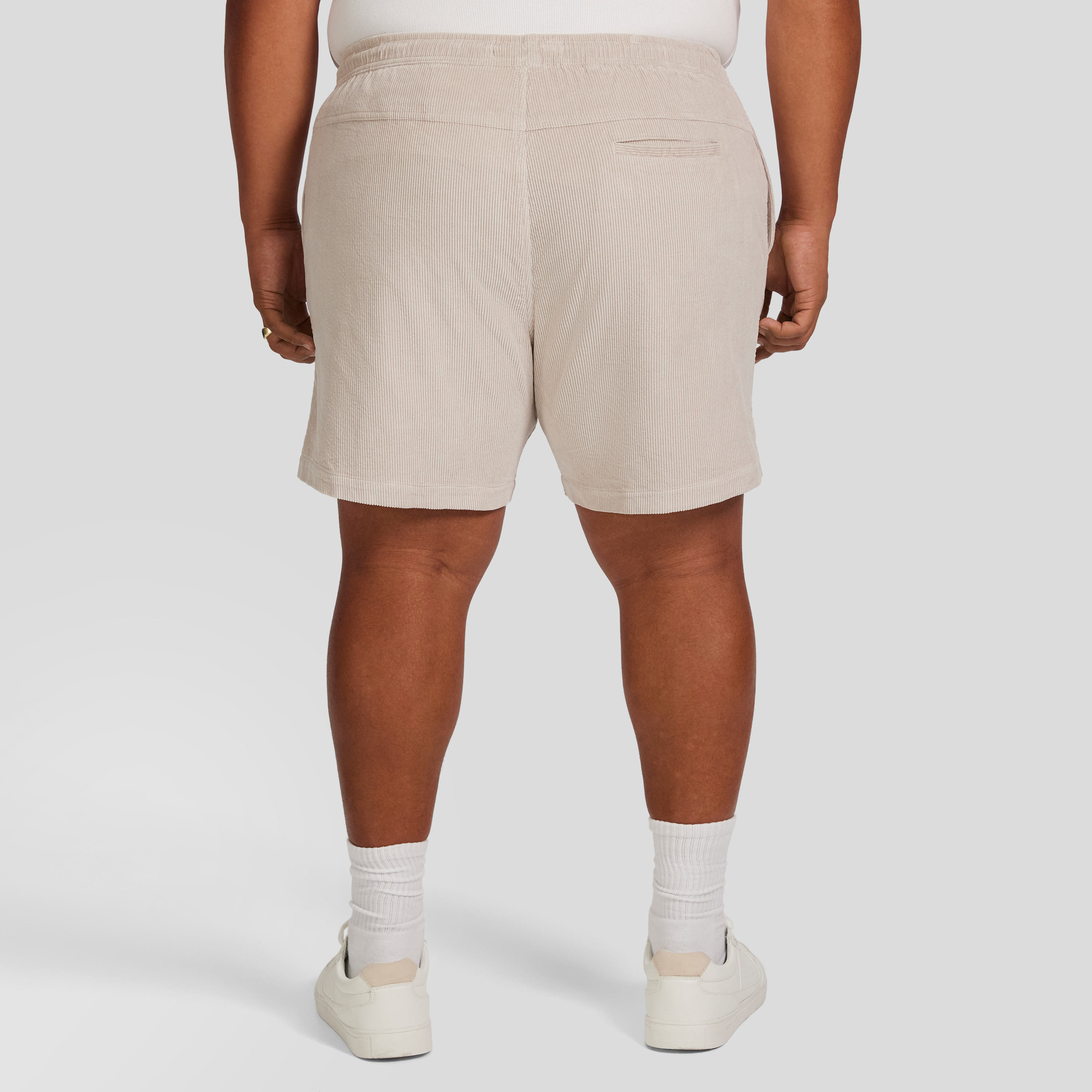 Cream Ryder Cord Stretch Short