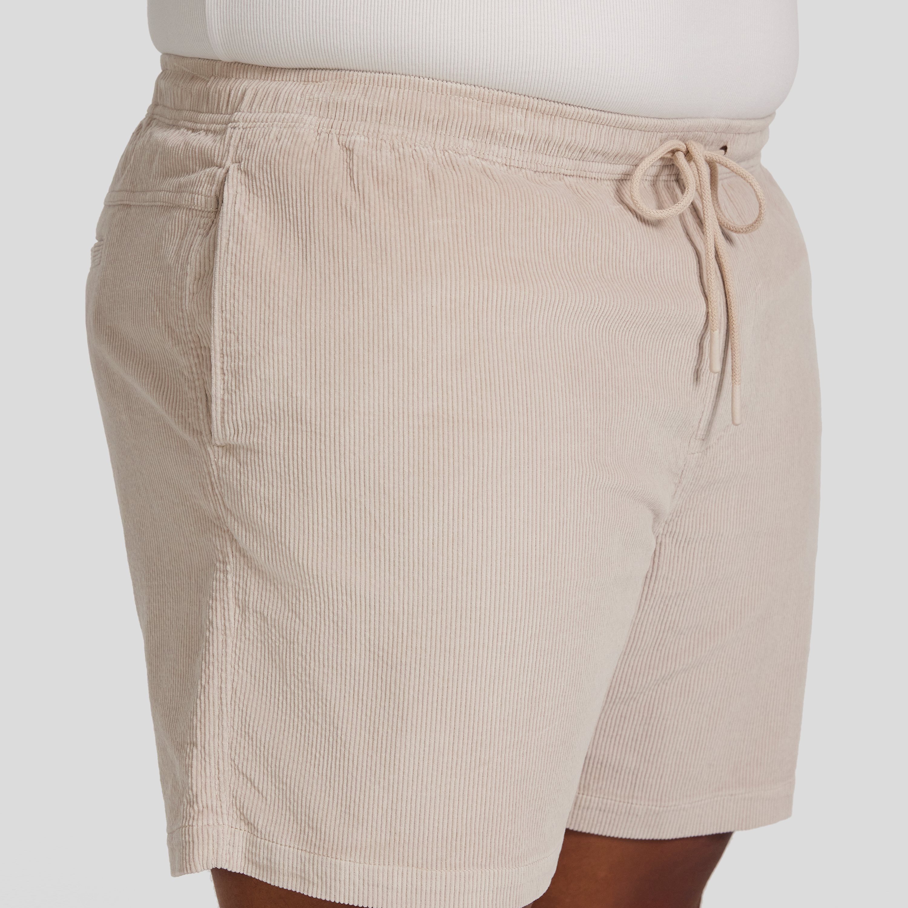 Cream Ryder Cord Stretch Short