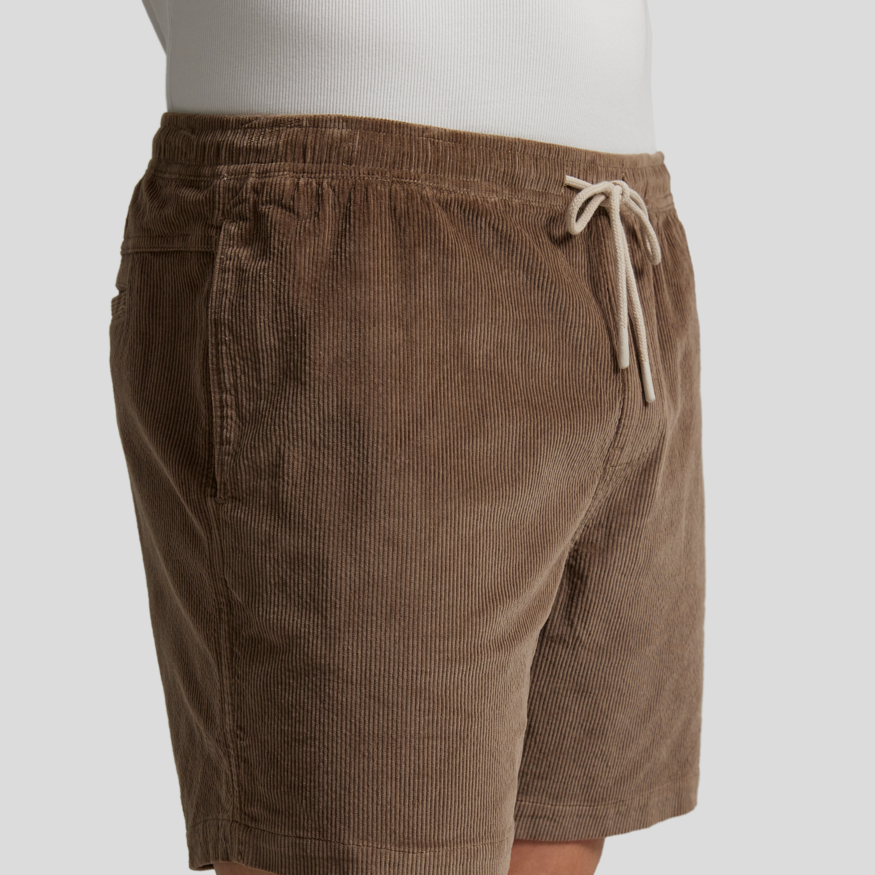 Taupe Ryder Cord Stretch Short