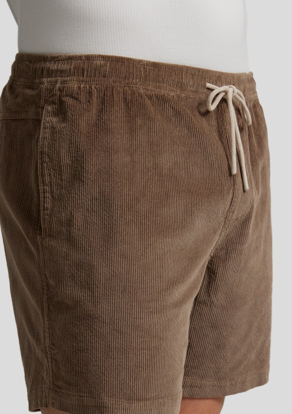 Taupe Ryder Cord Stretch Short