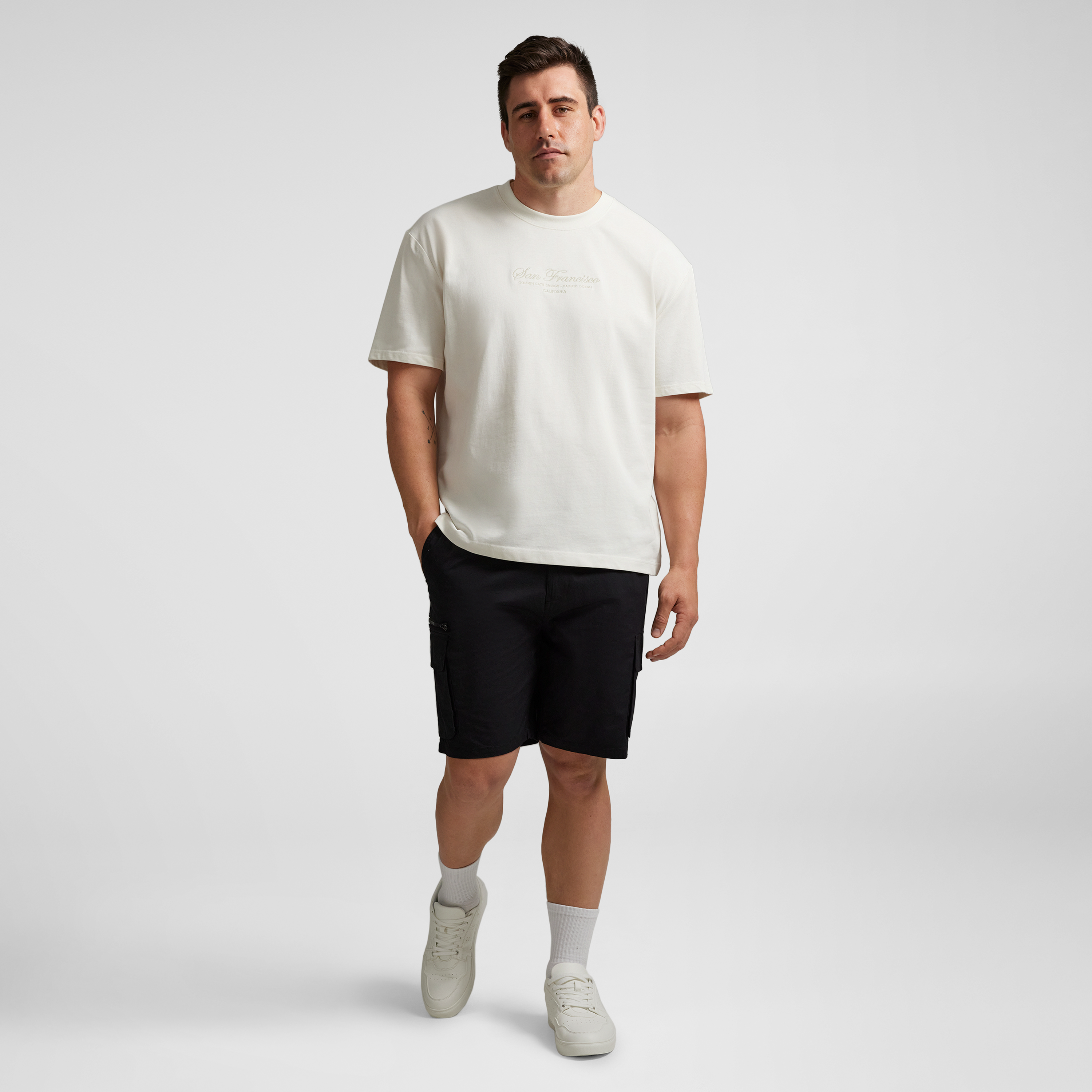 Black Corbin Stretch Cargo Short