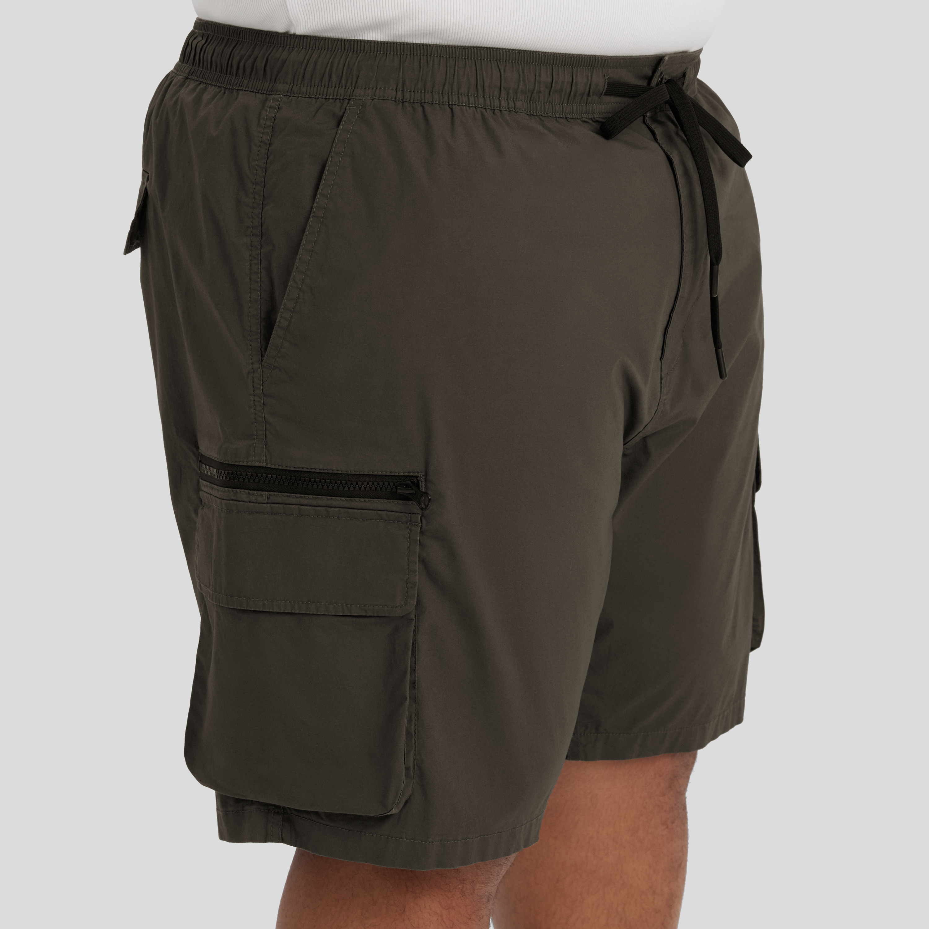 Khaki Corbin Stretch Cargo Short