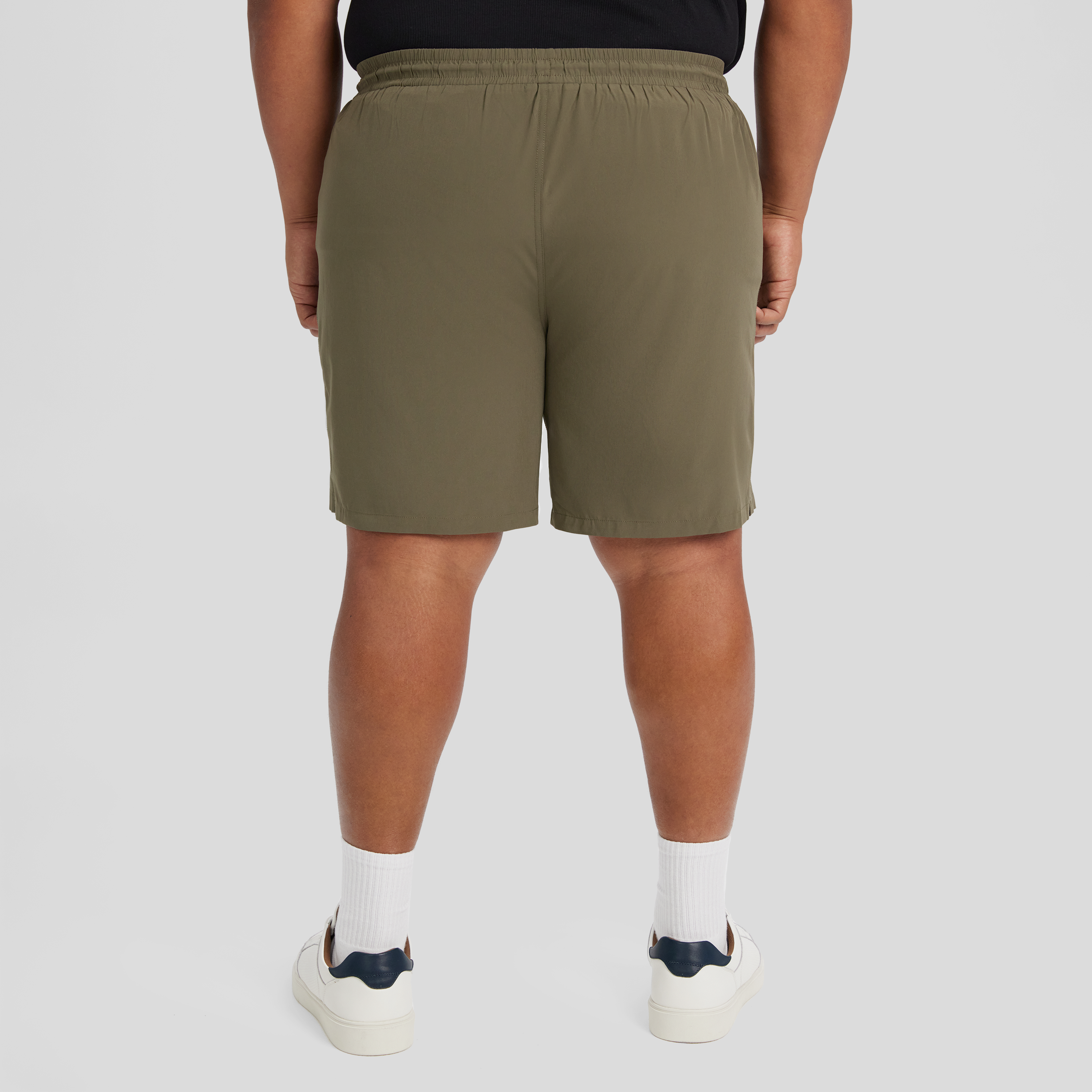 Khaki Active Woven Stretch Short