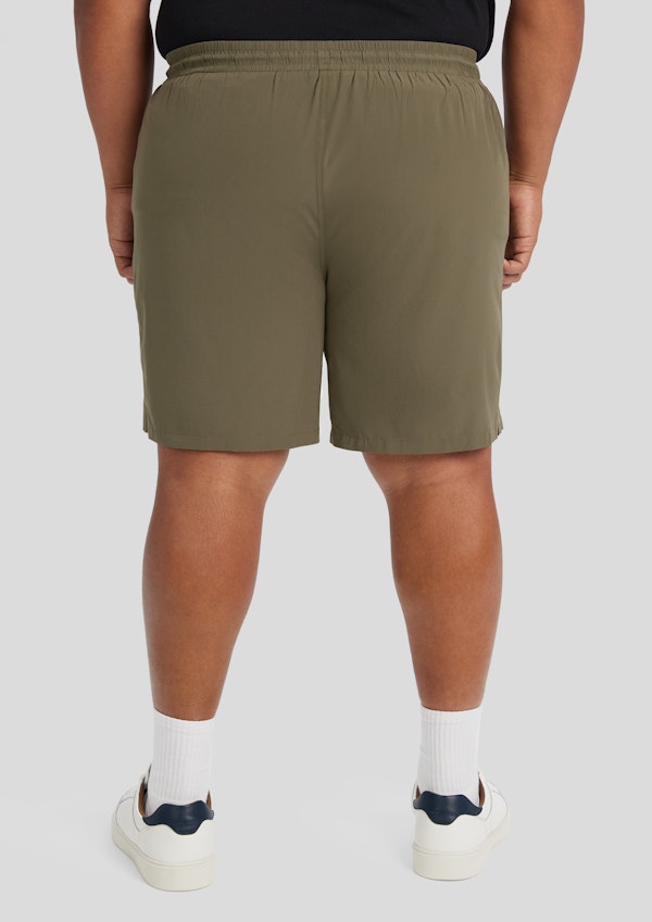 Khaki Active Woven Stretch Short