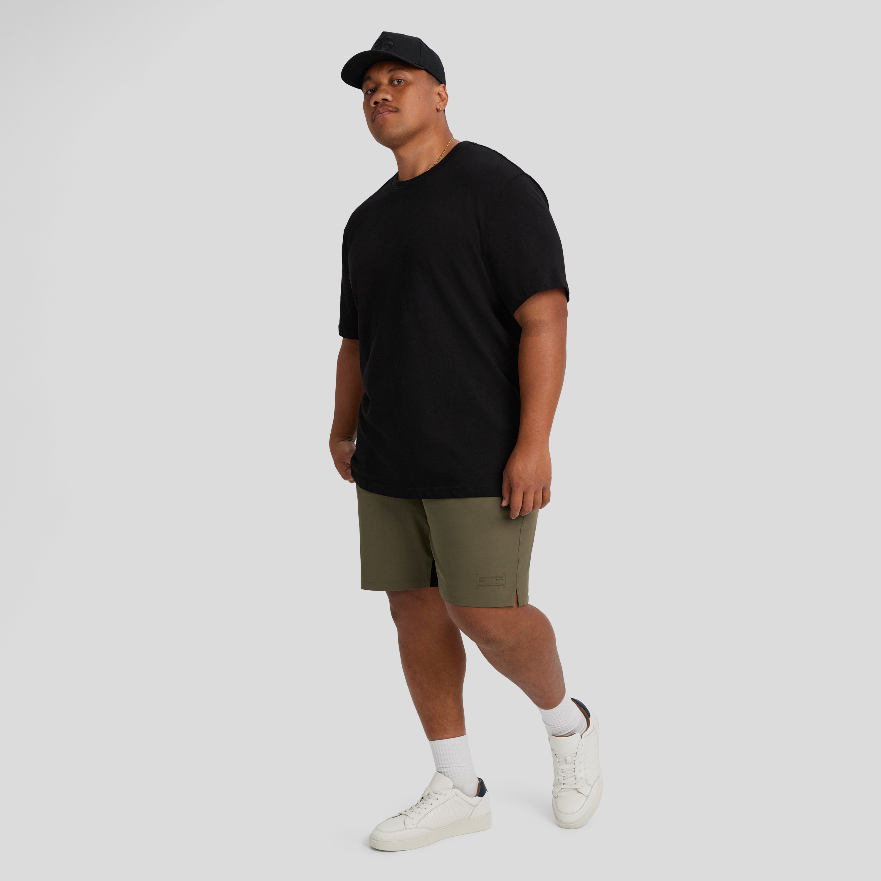 Khaki Active Woven Stretch Short