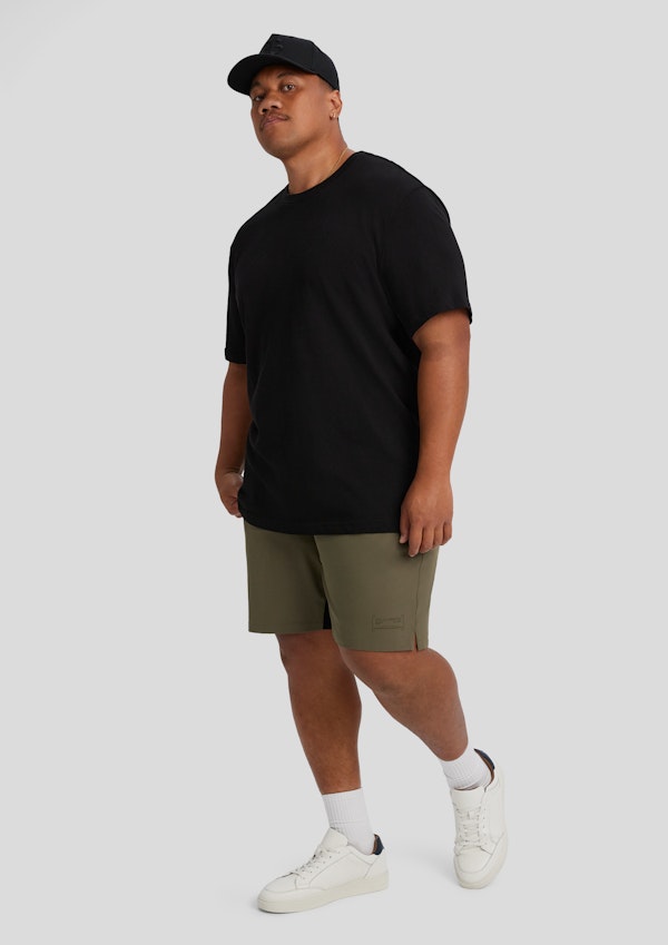 Khaki Active Woven Stretch Short