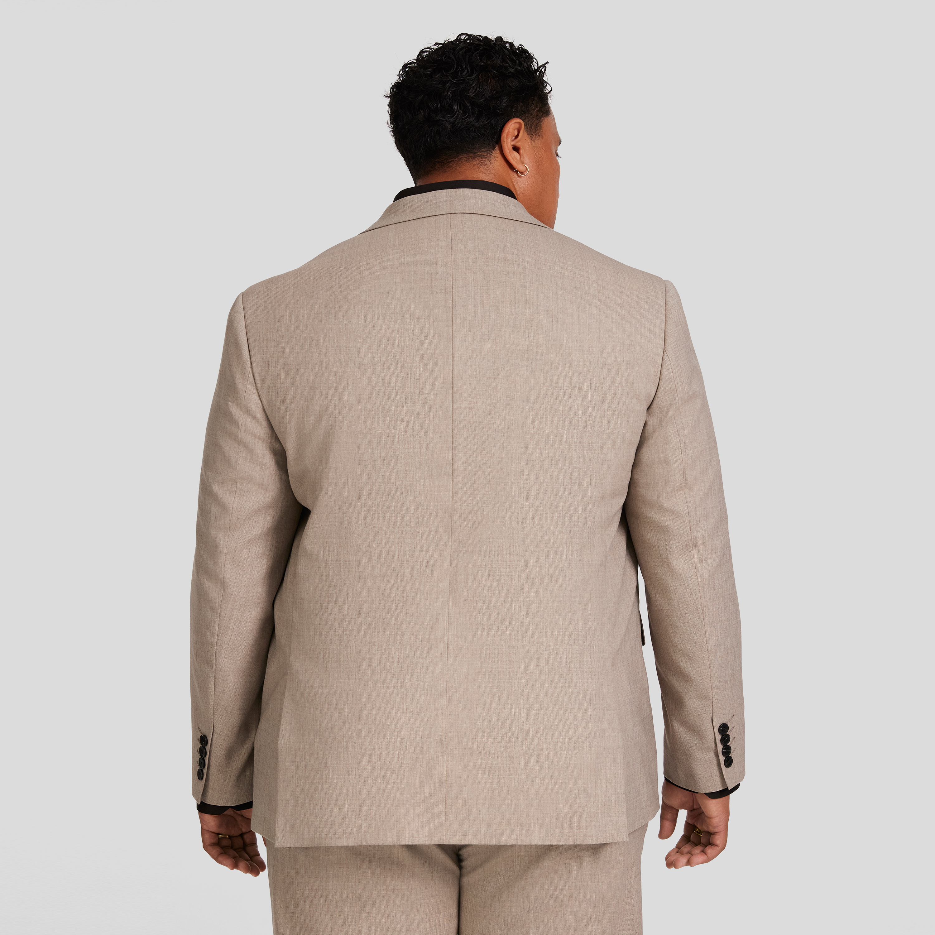 Beige Archer Wool Blend Suit Jacket