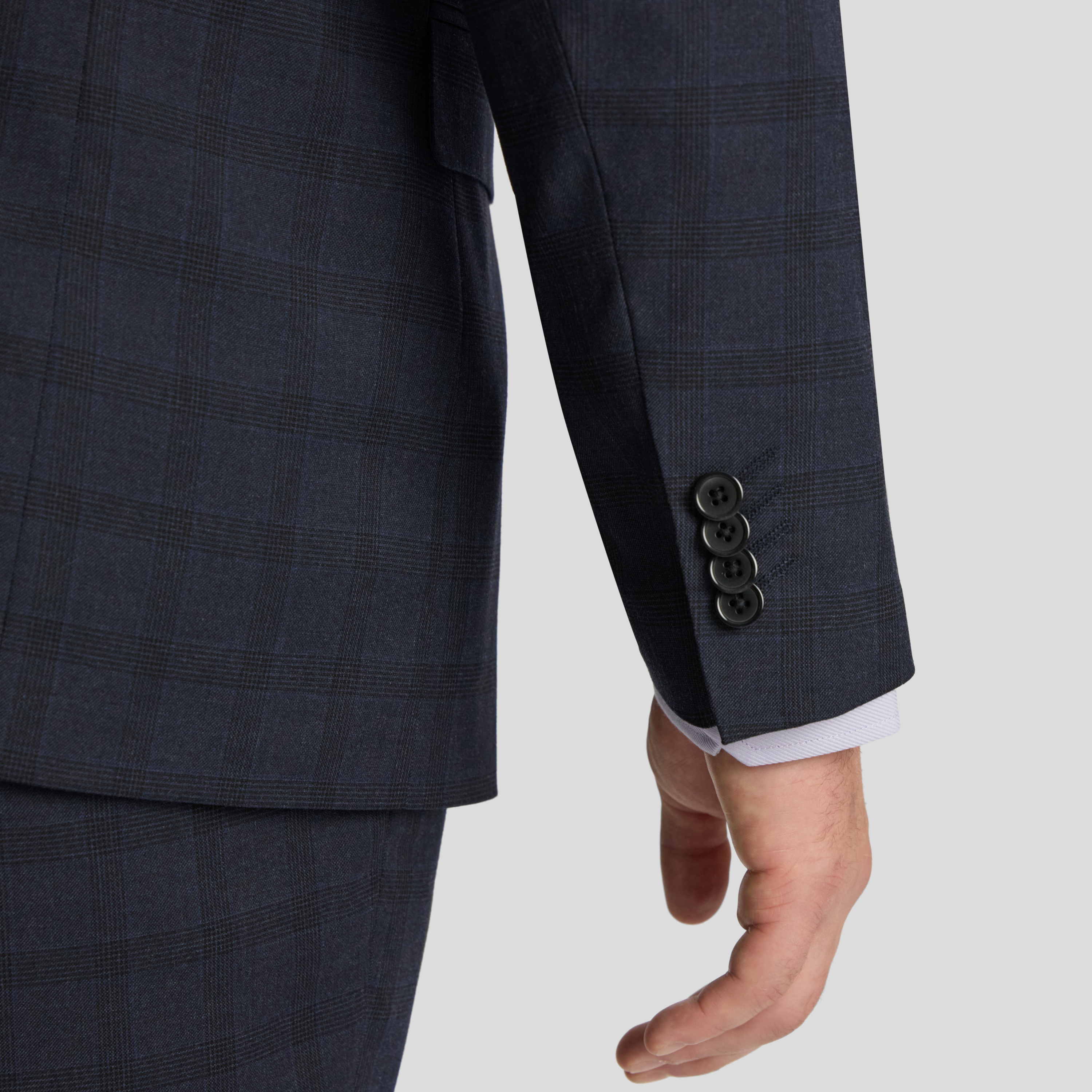 Ink Henry Check Stretch Suit Jkt