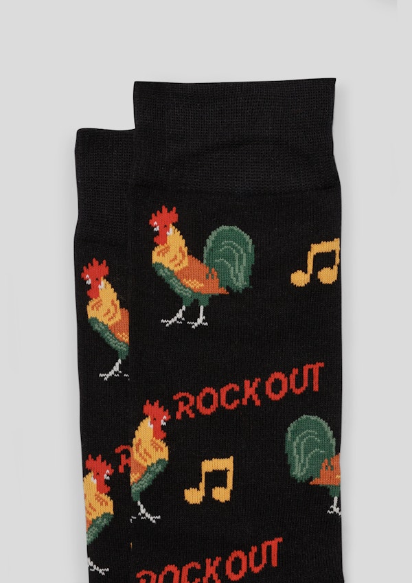 Black Rock Out Fancy Sock