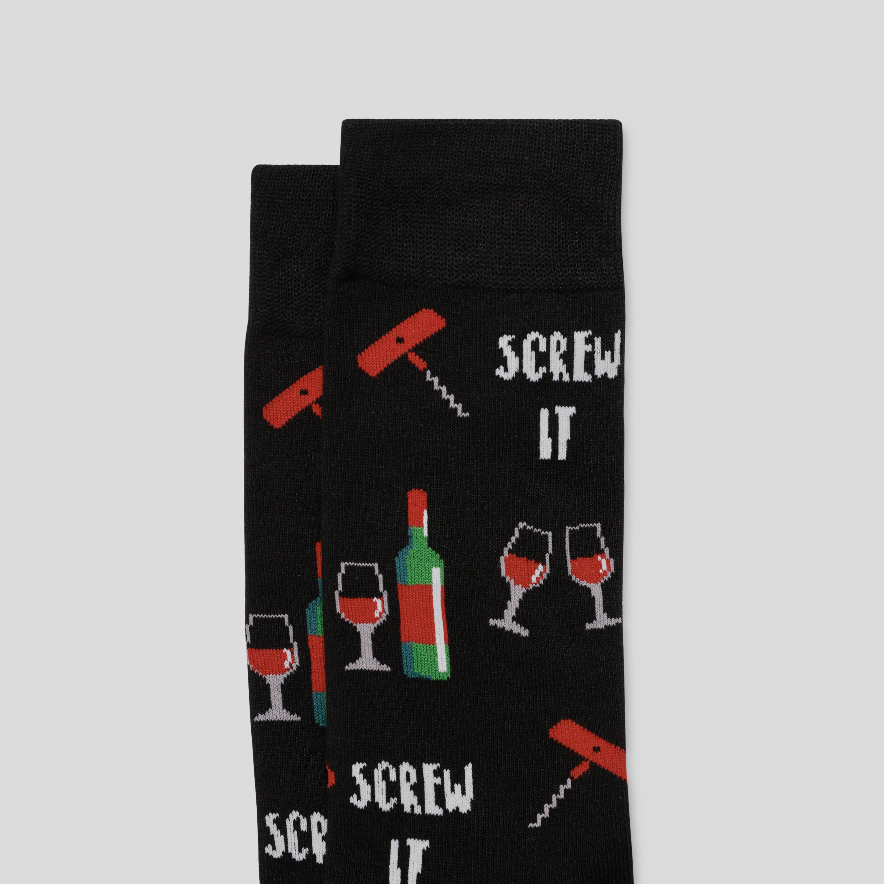Black Screw It Fancy Sock