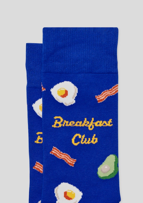 Royal Blue Breakfast Club Fancy Sock