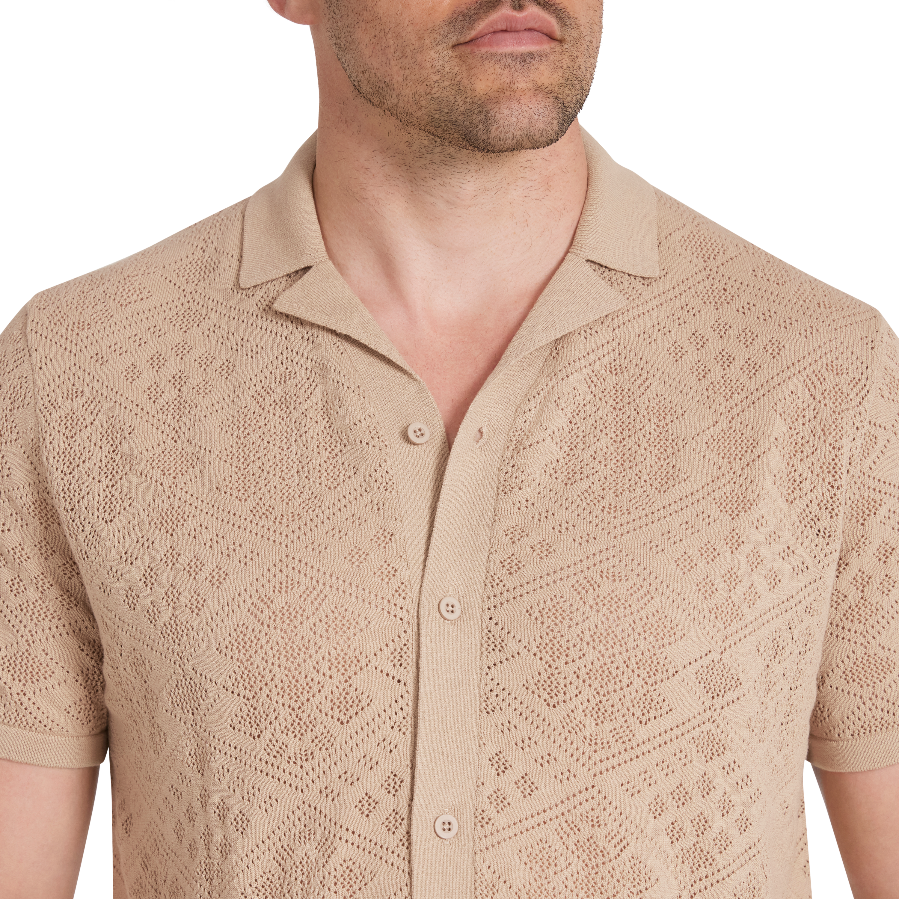 Biscuit Rombus Knit Shirt
