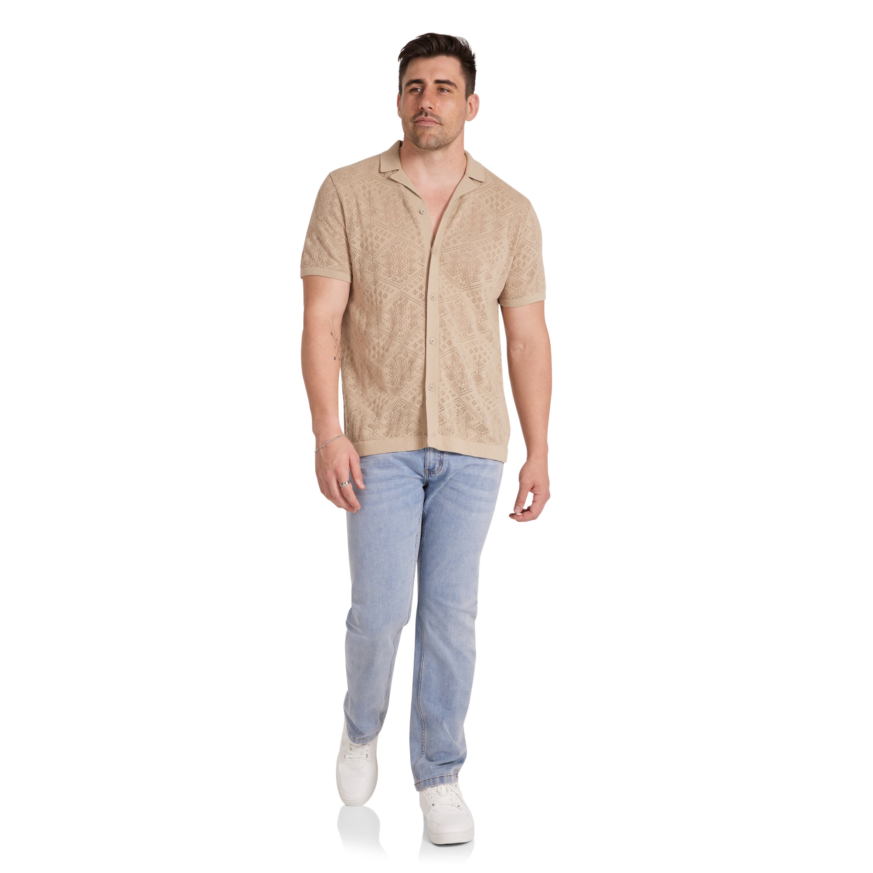 Biscuit Rombus Knit Shirt