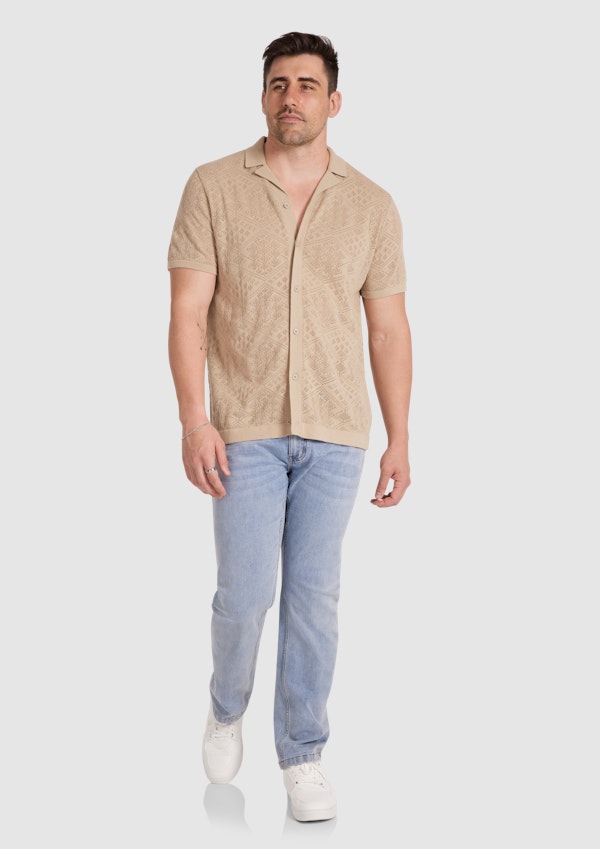 Biscuit Rombus Knit Shirt