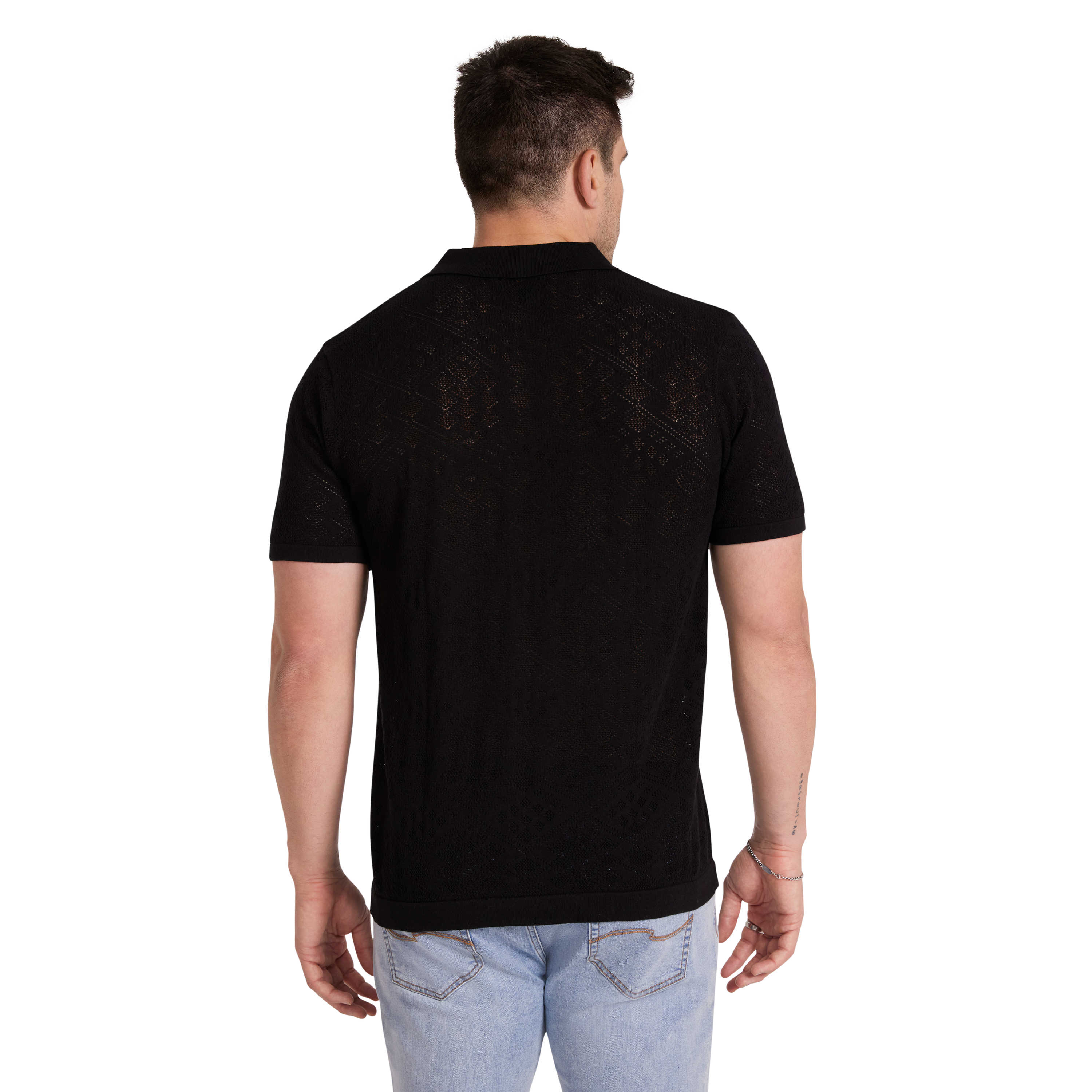 Black Rombus Knit Shirt