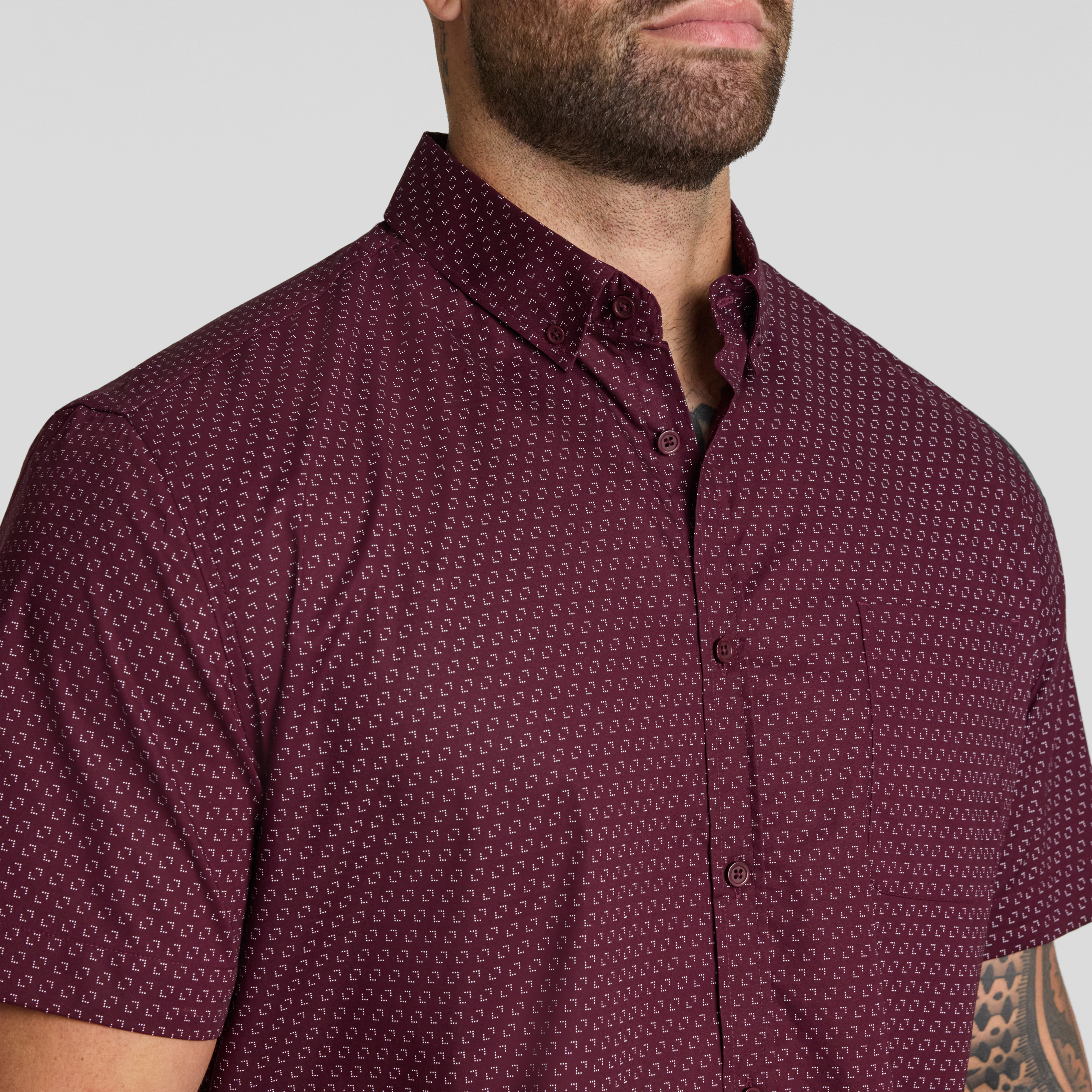 Burgundy Butler Stretch Shirt
