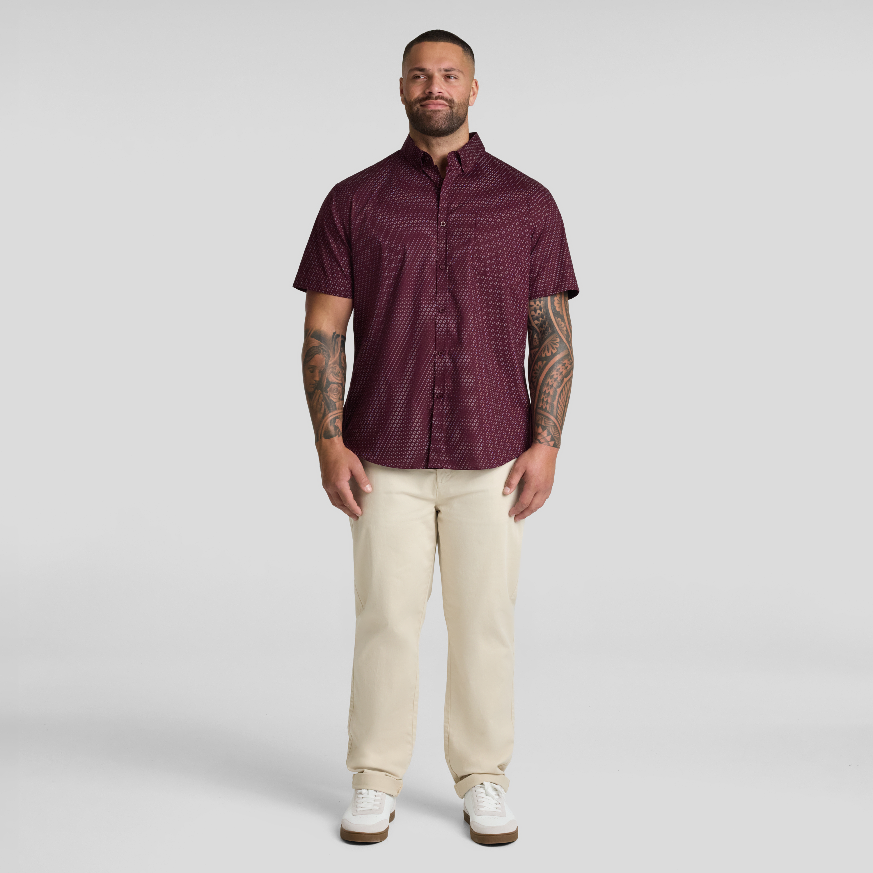 Burgundy Butler Stretch Shirt
