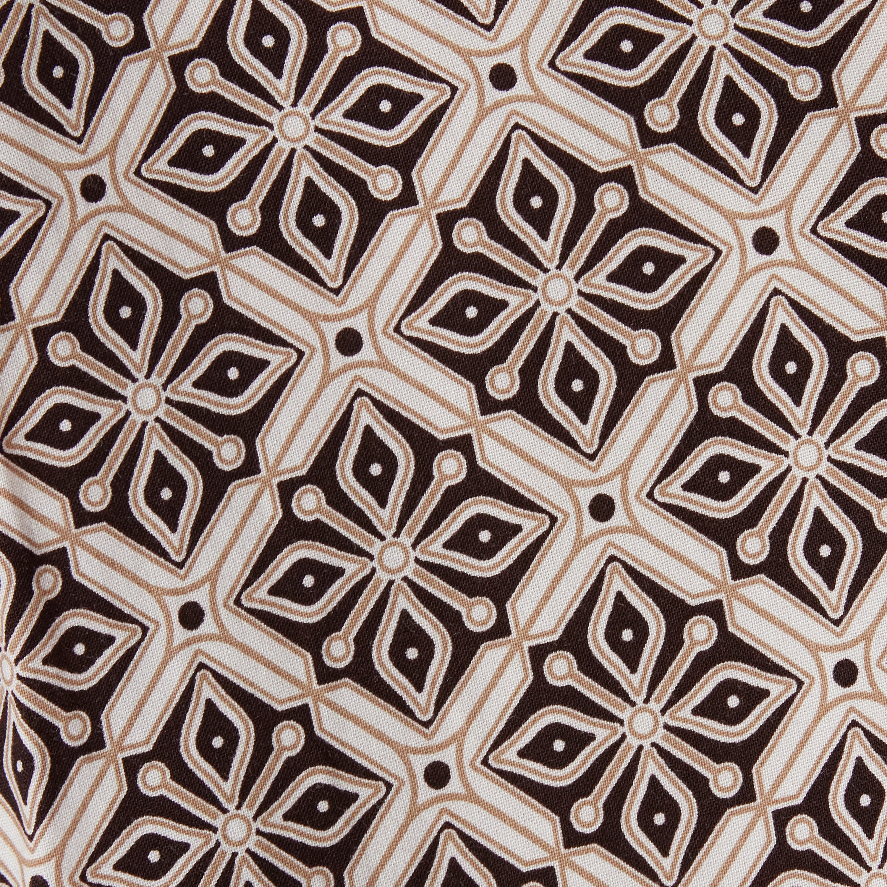 Chocolate Tile Print Relaxed Fit Shirt