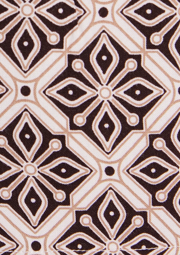 Chocolate Tile Print Relaxed Fit Shirt