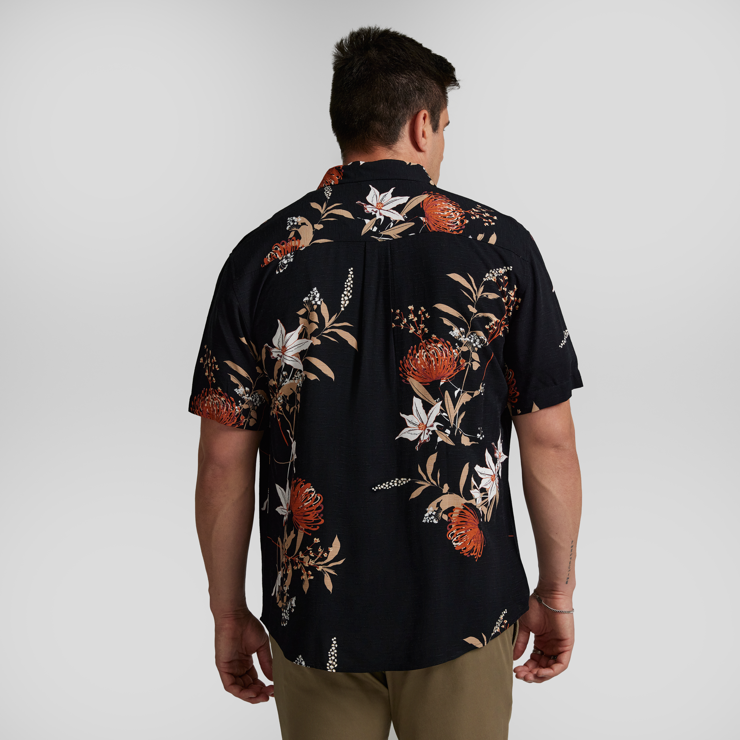 Black Botany Print Shirt