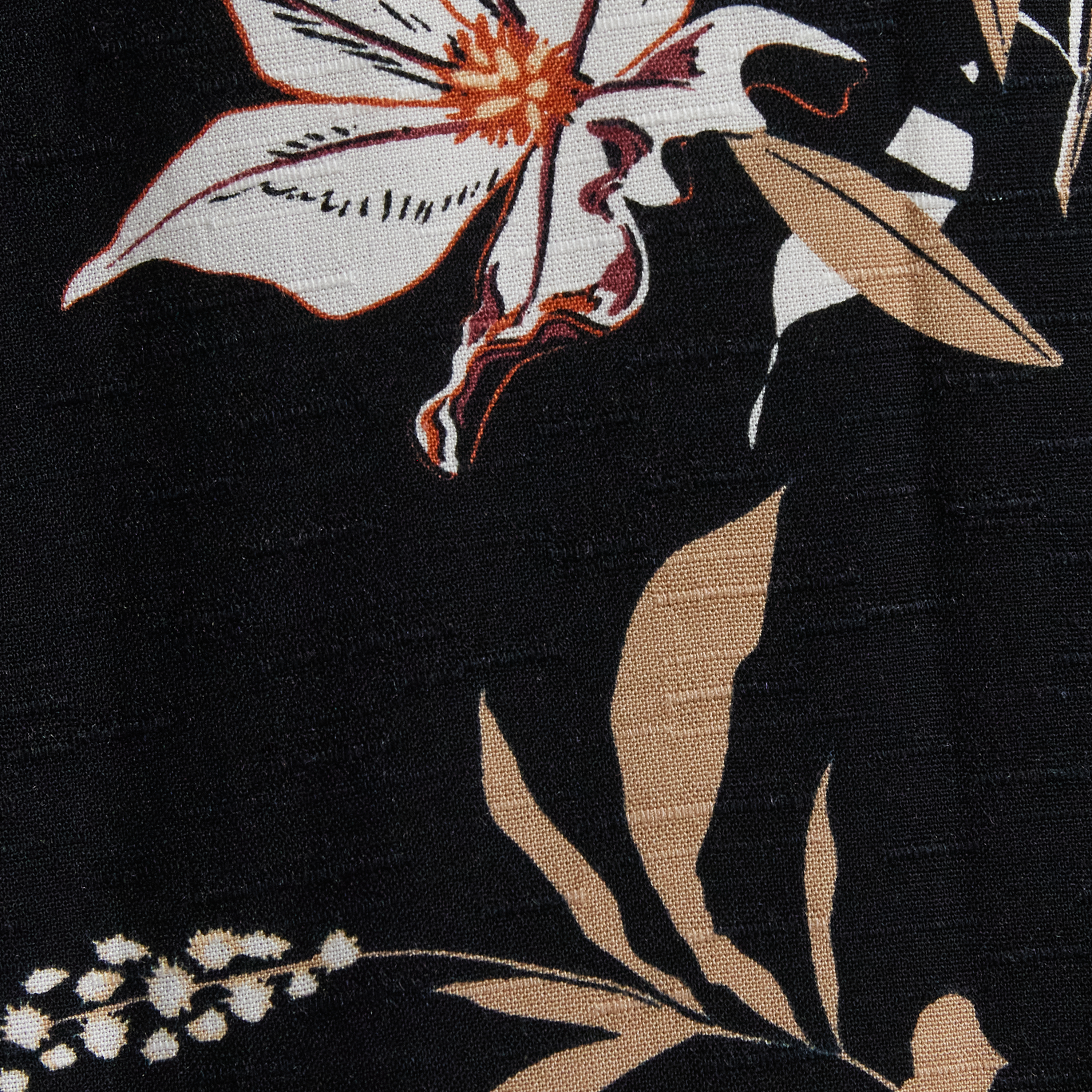 Black Botany Print Shirt