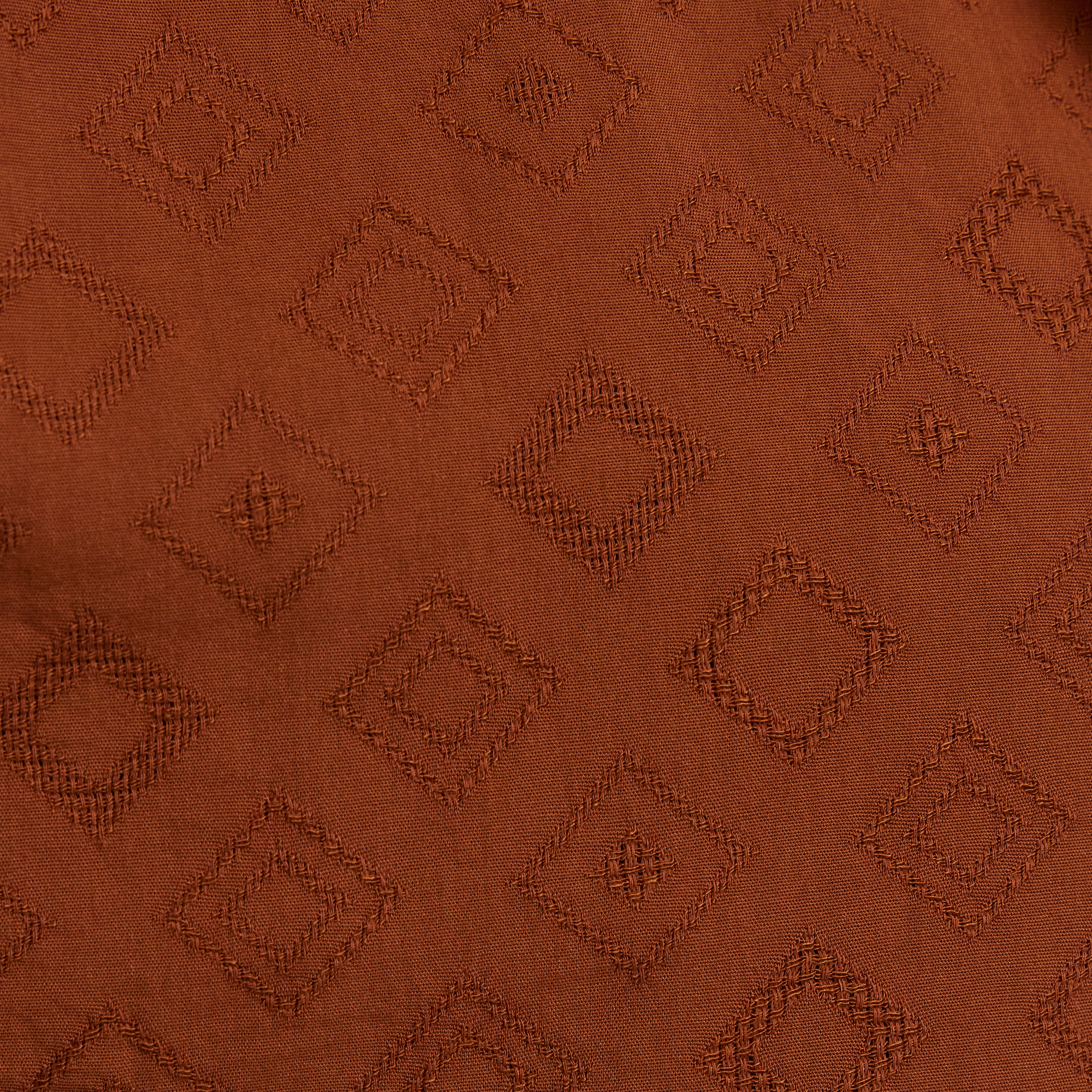 Rust Lattice Relaxed Fit Shirt