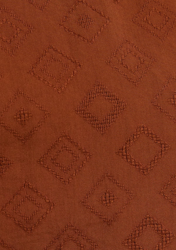 Rust Lattice Relaxed Fit Shirt