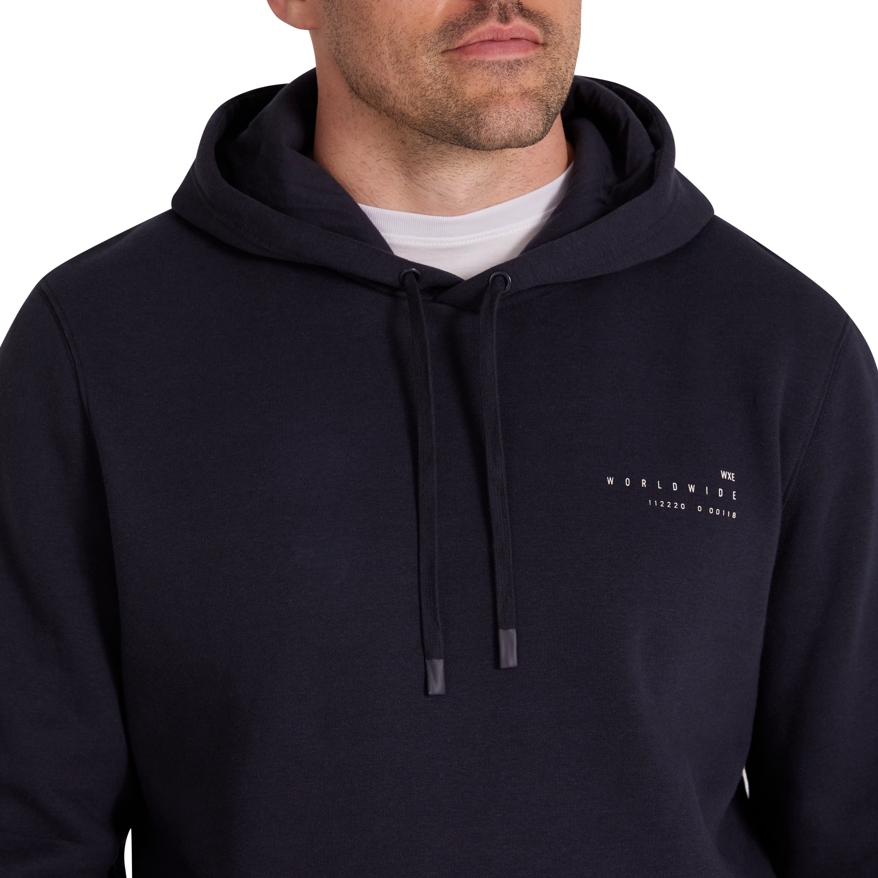 Navy Paradise Print Hoodie