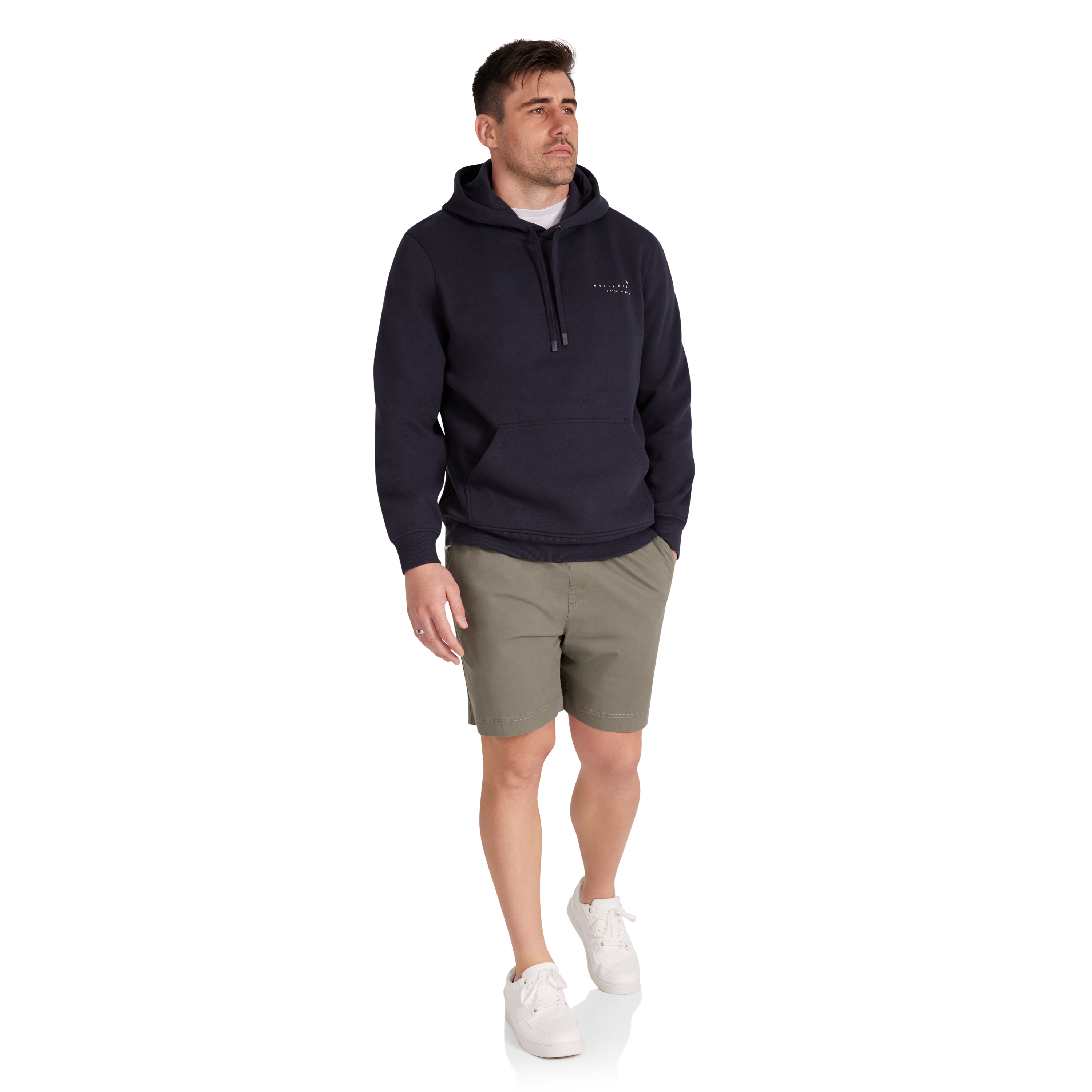 Navy Paradise Print Hoodie