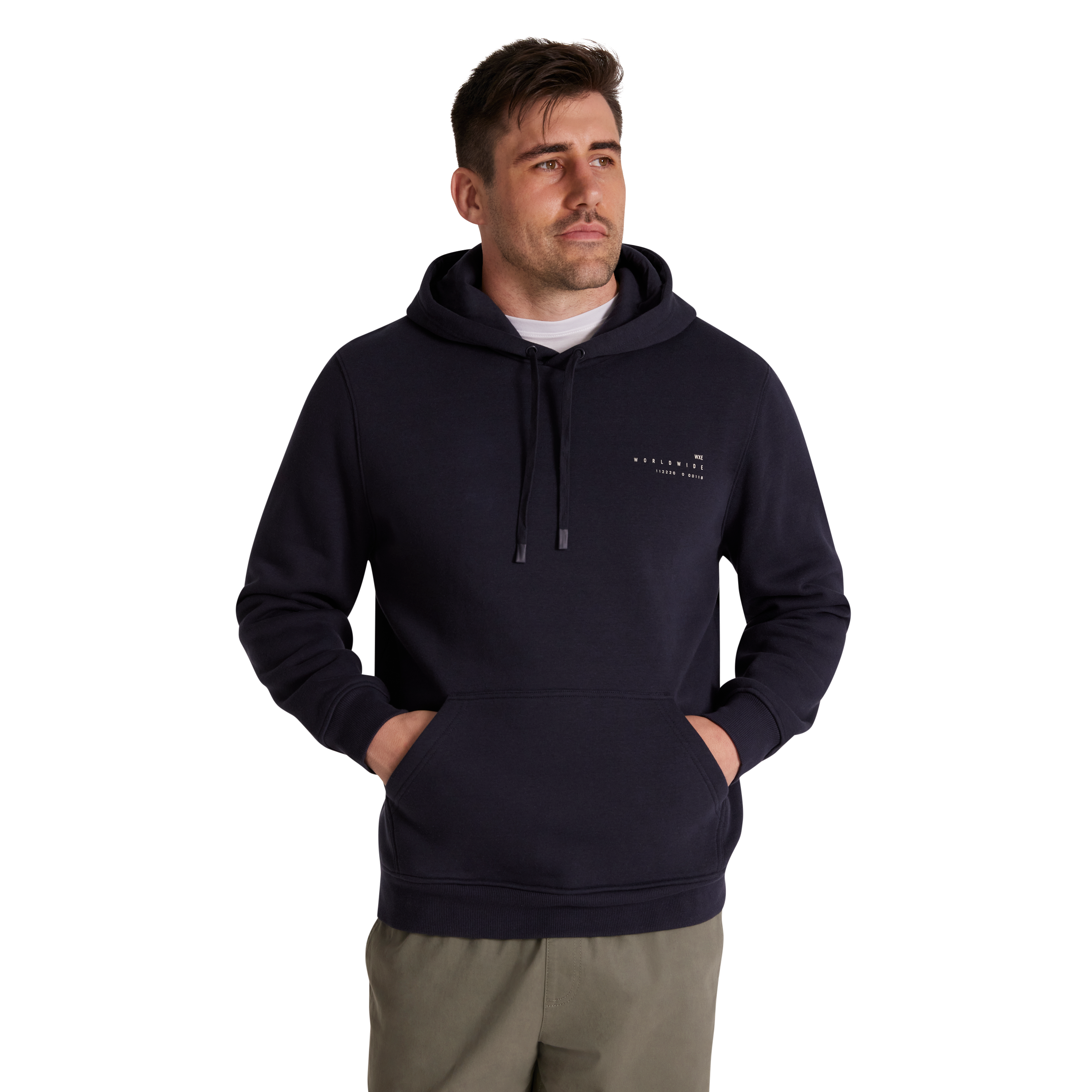 Navy Paradise Print Hoodie