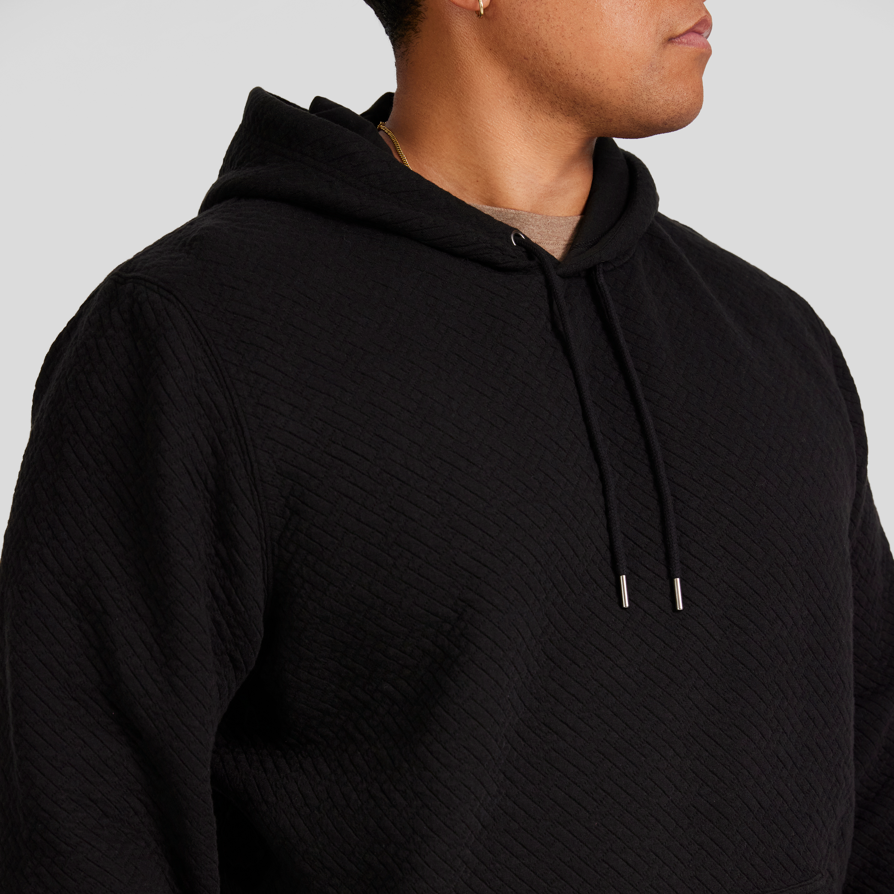Black Aspen Jacquard Hoodie
