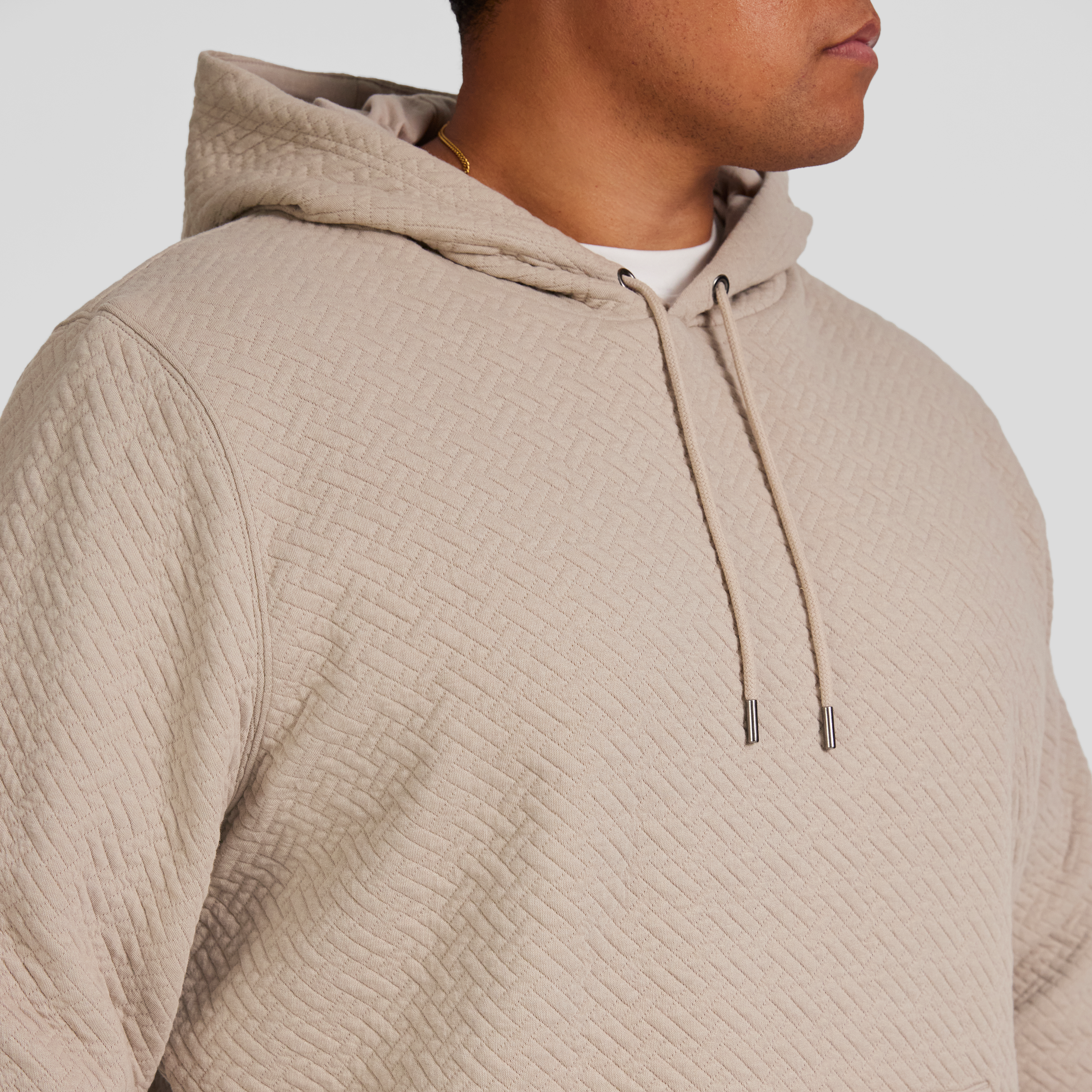 Stone Aspen Jacquard Hoodie