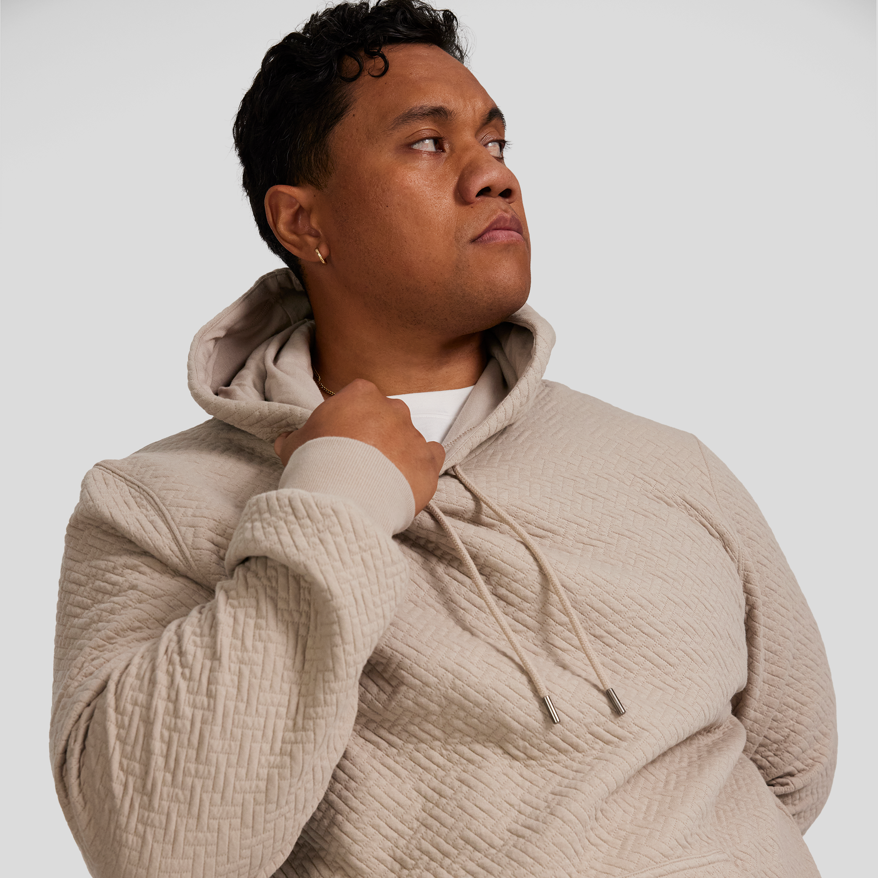 Stone Aspen Jacquard Hoodie