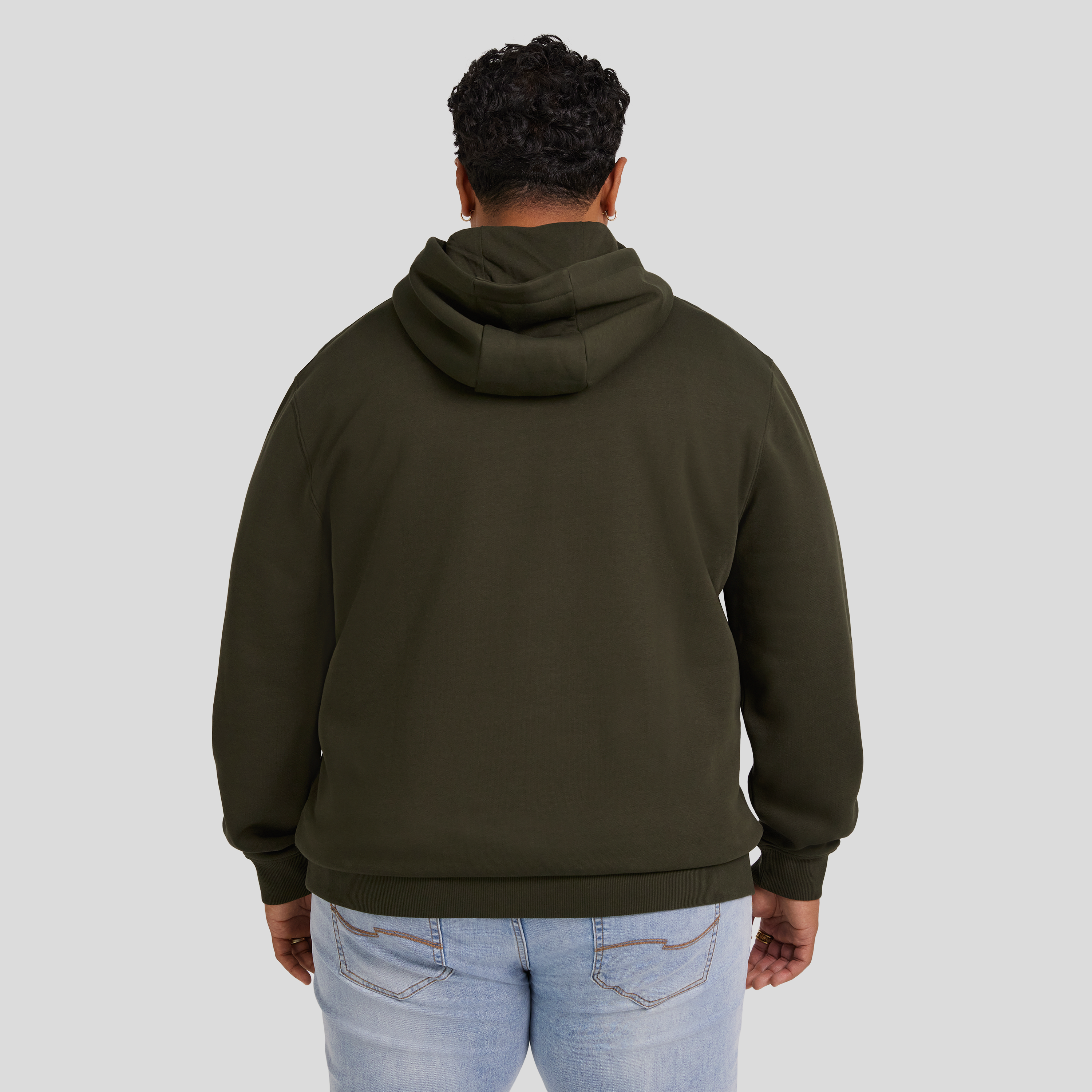 Dark Olive Urban Embroidered Hoodie