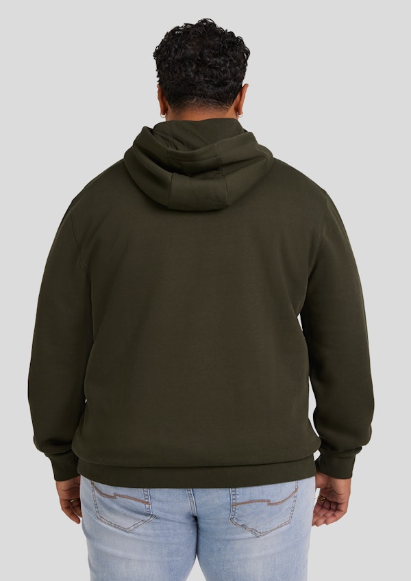 Dark Olive Urban Embroidered Hoodie