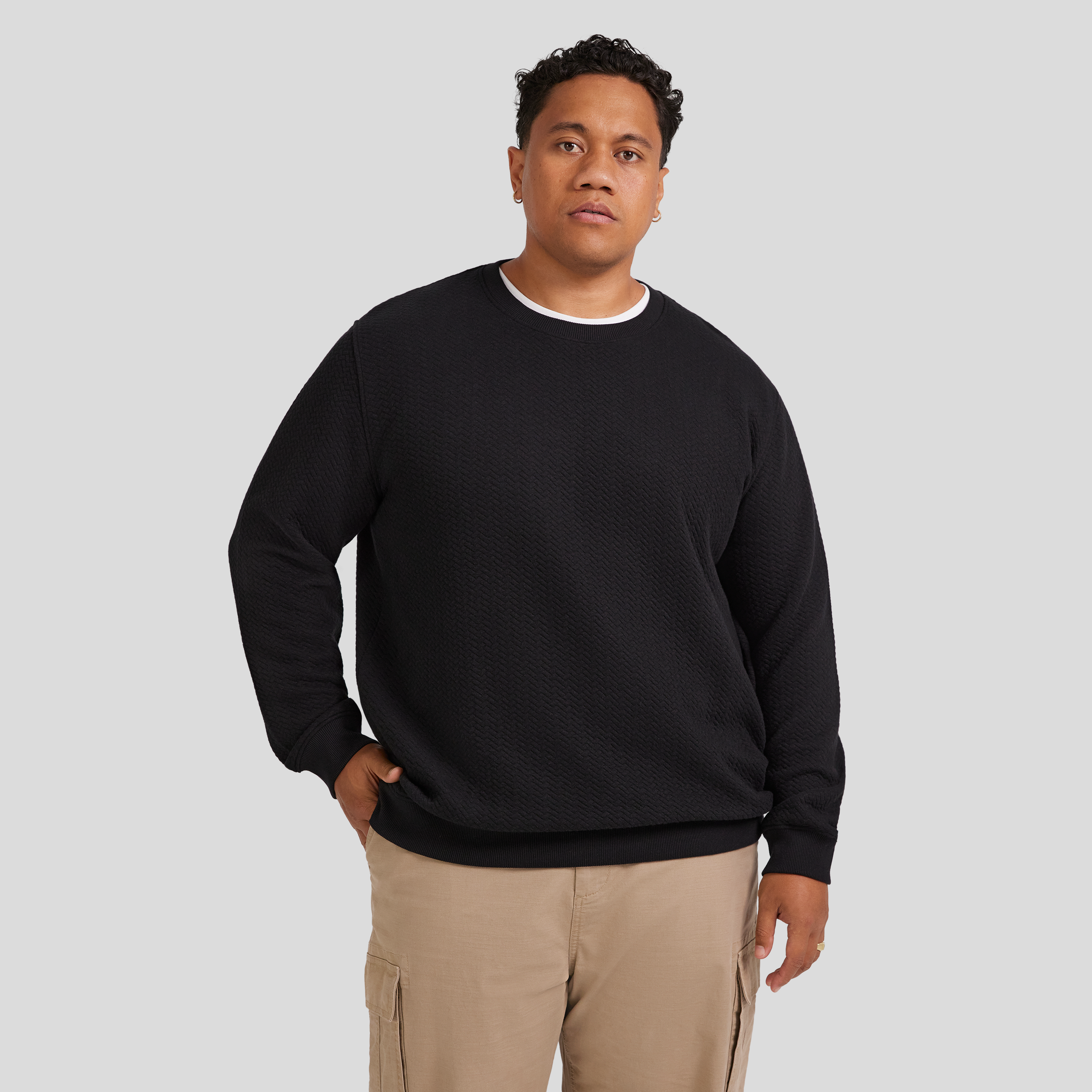 Asher Jacquard Crew Sweat