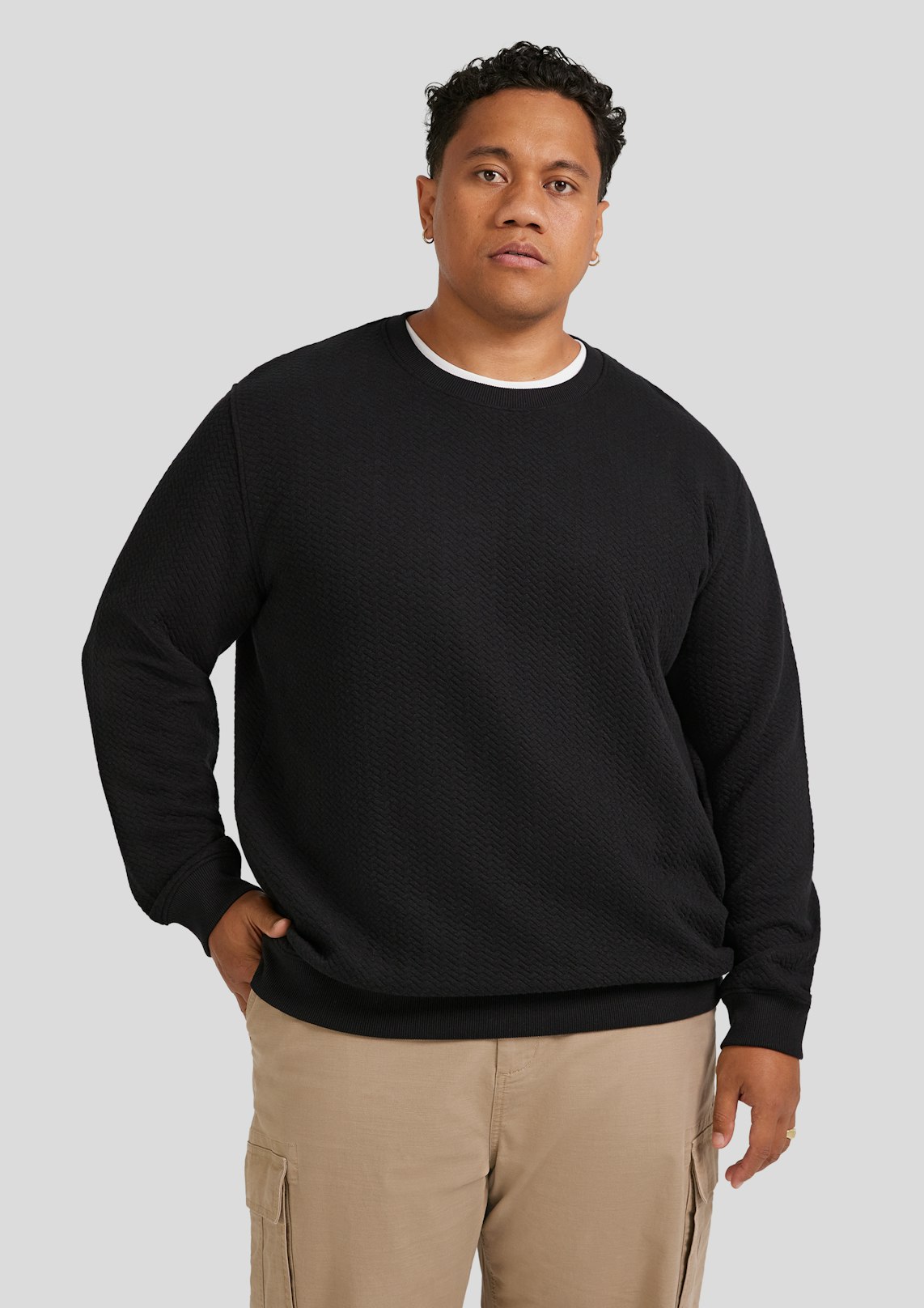 Asher Jacquard Crew Sweat