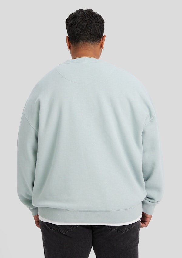 Duck Egg Relaxed Fit Crew Sweat