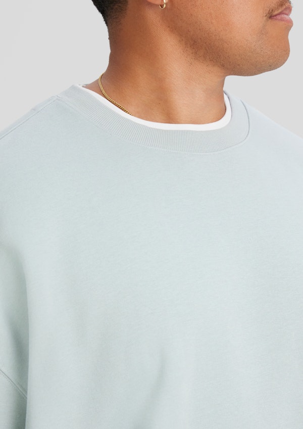 Duck Egg Relaxed Fit Crew Sweat