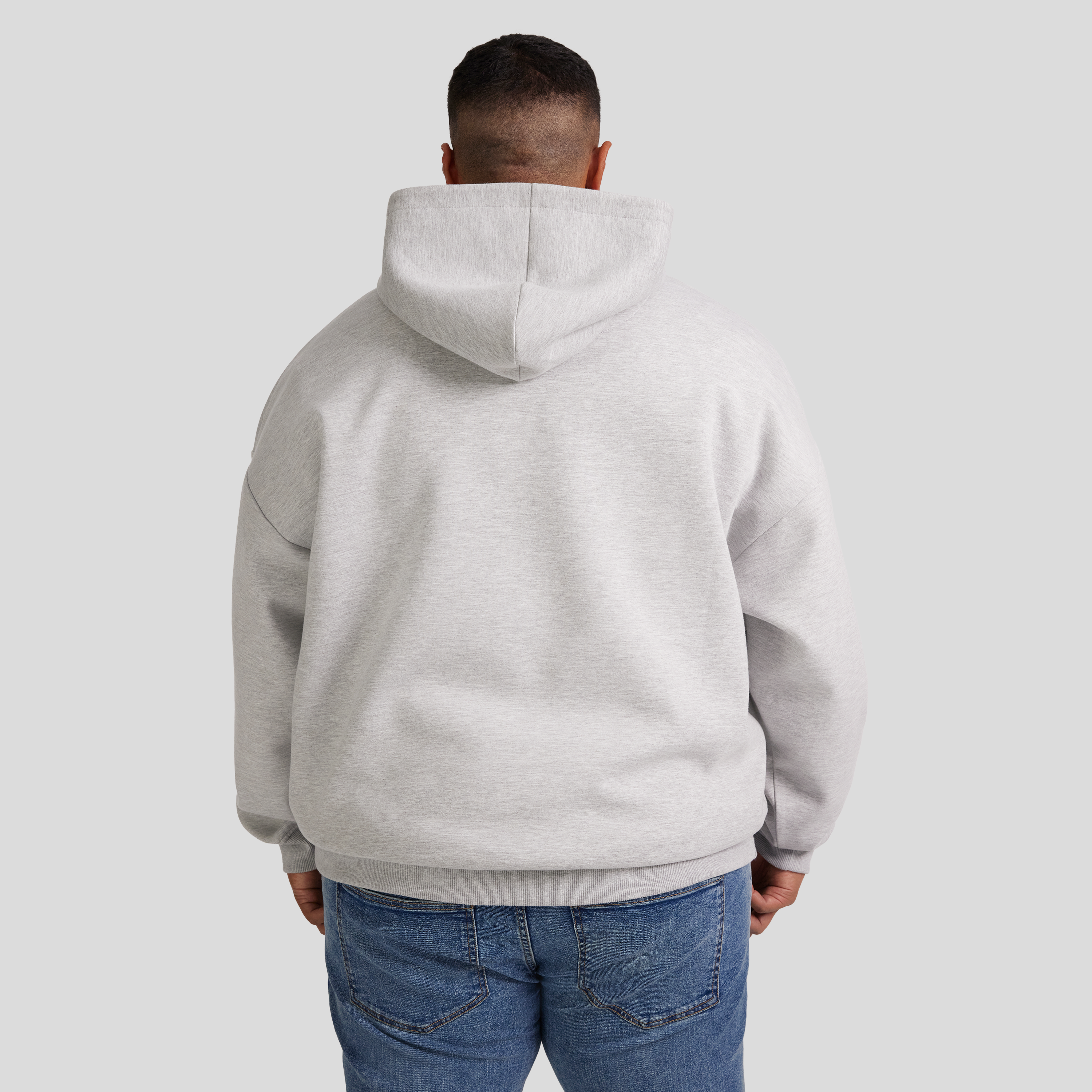 Grey Marle Relaxed Fit Tech Fleece Hoodie