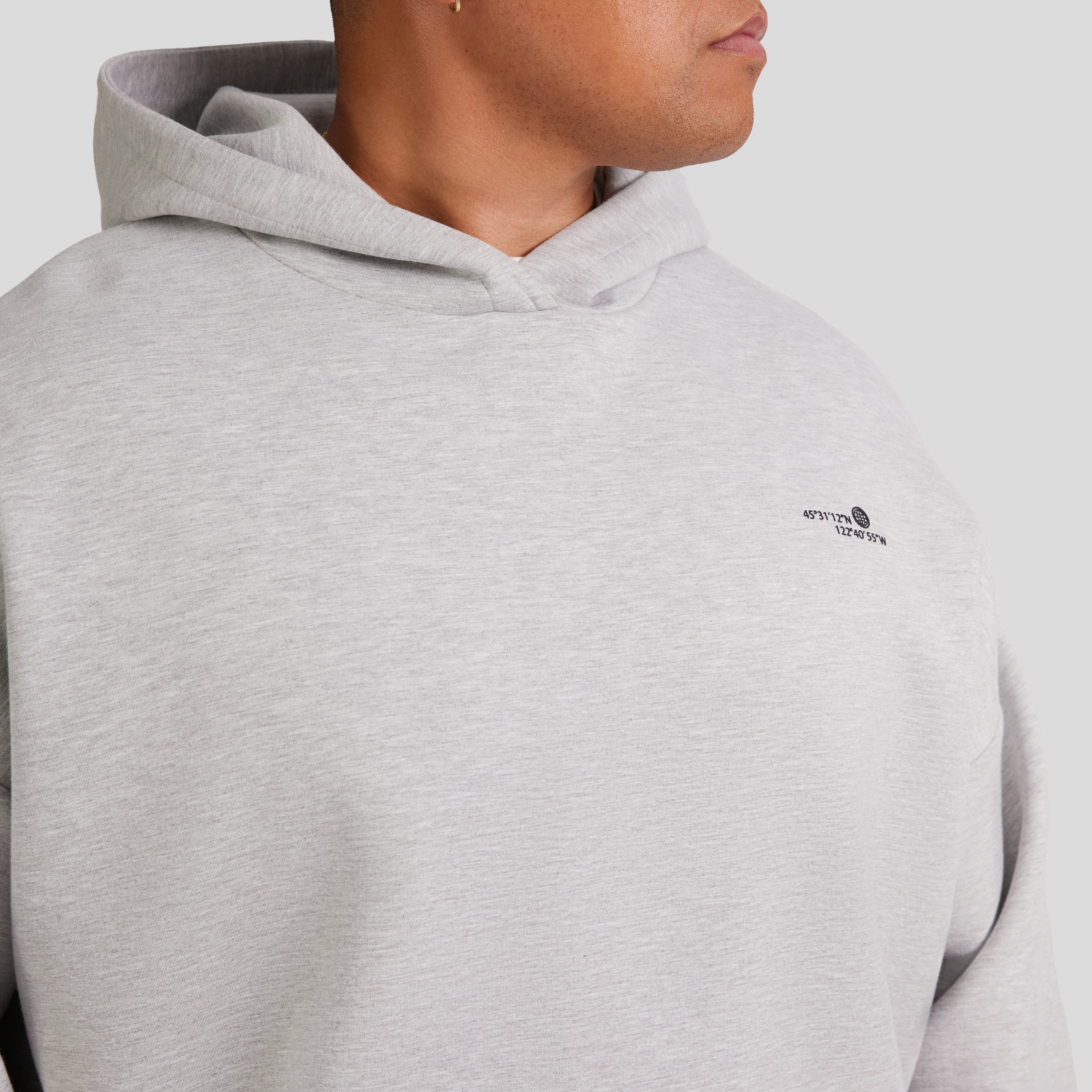 Grey Marle Relaxed Fit Tech Fleece Hoodie