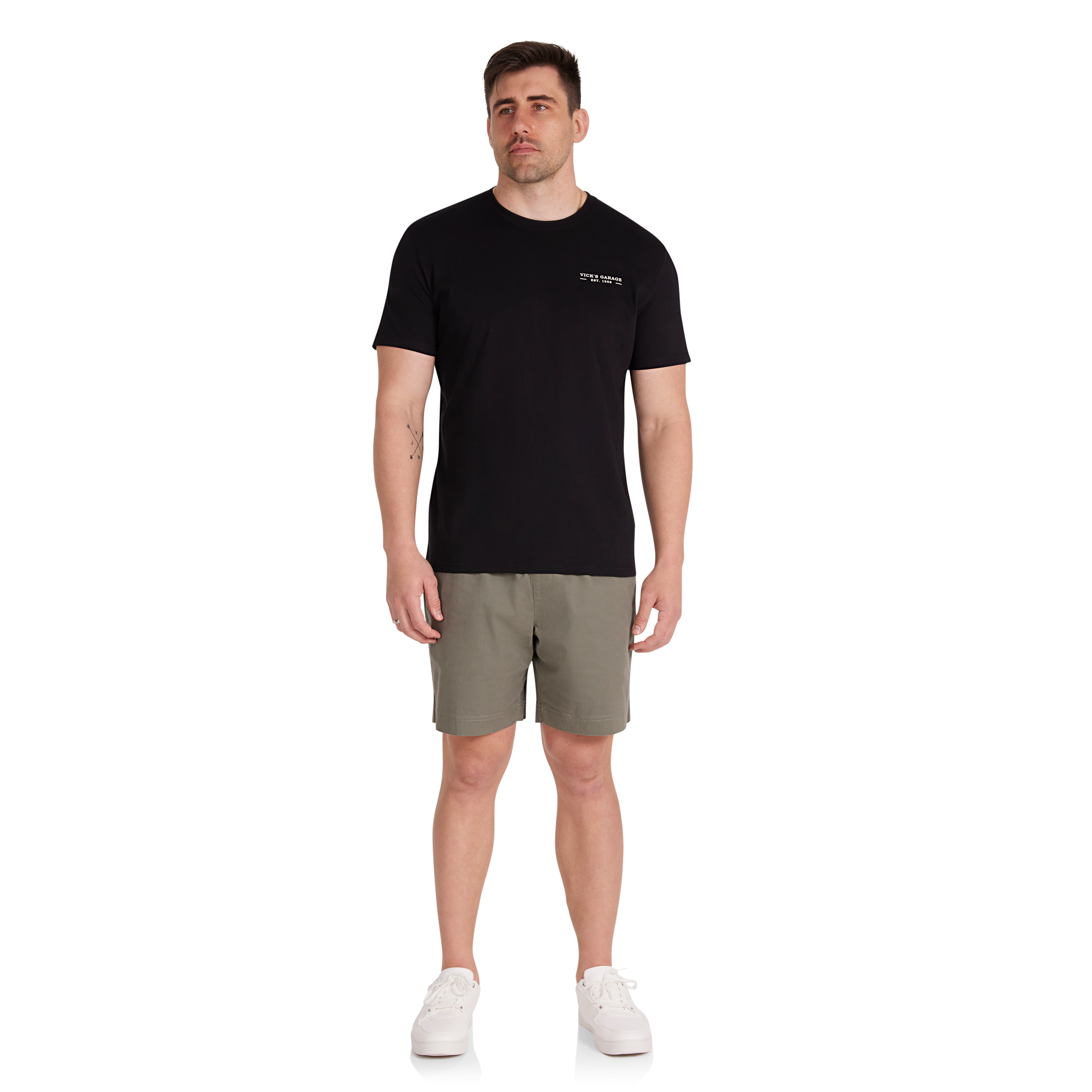 Black Garage Crew Neck Tee